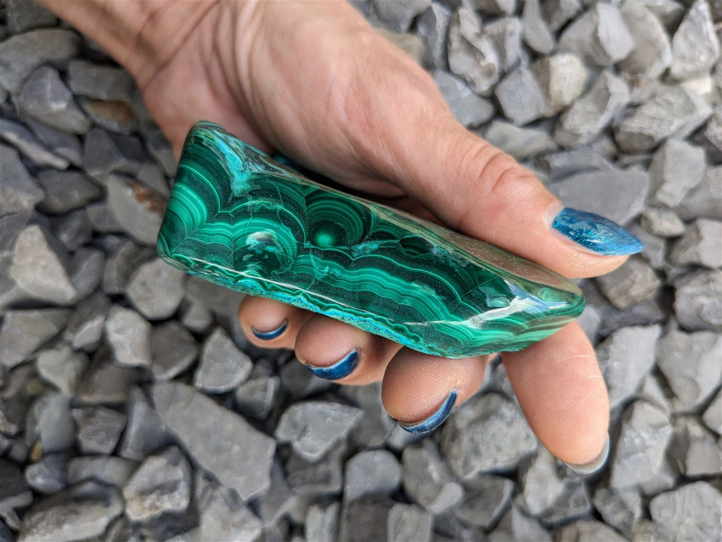 1 Malachite chrysocolle à poser - Aurore Lune 