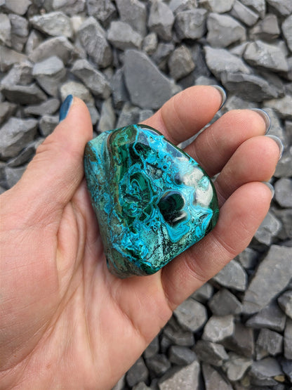 1 Malachite chrysocolle à poser - Aurore Lune 