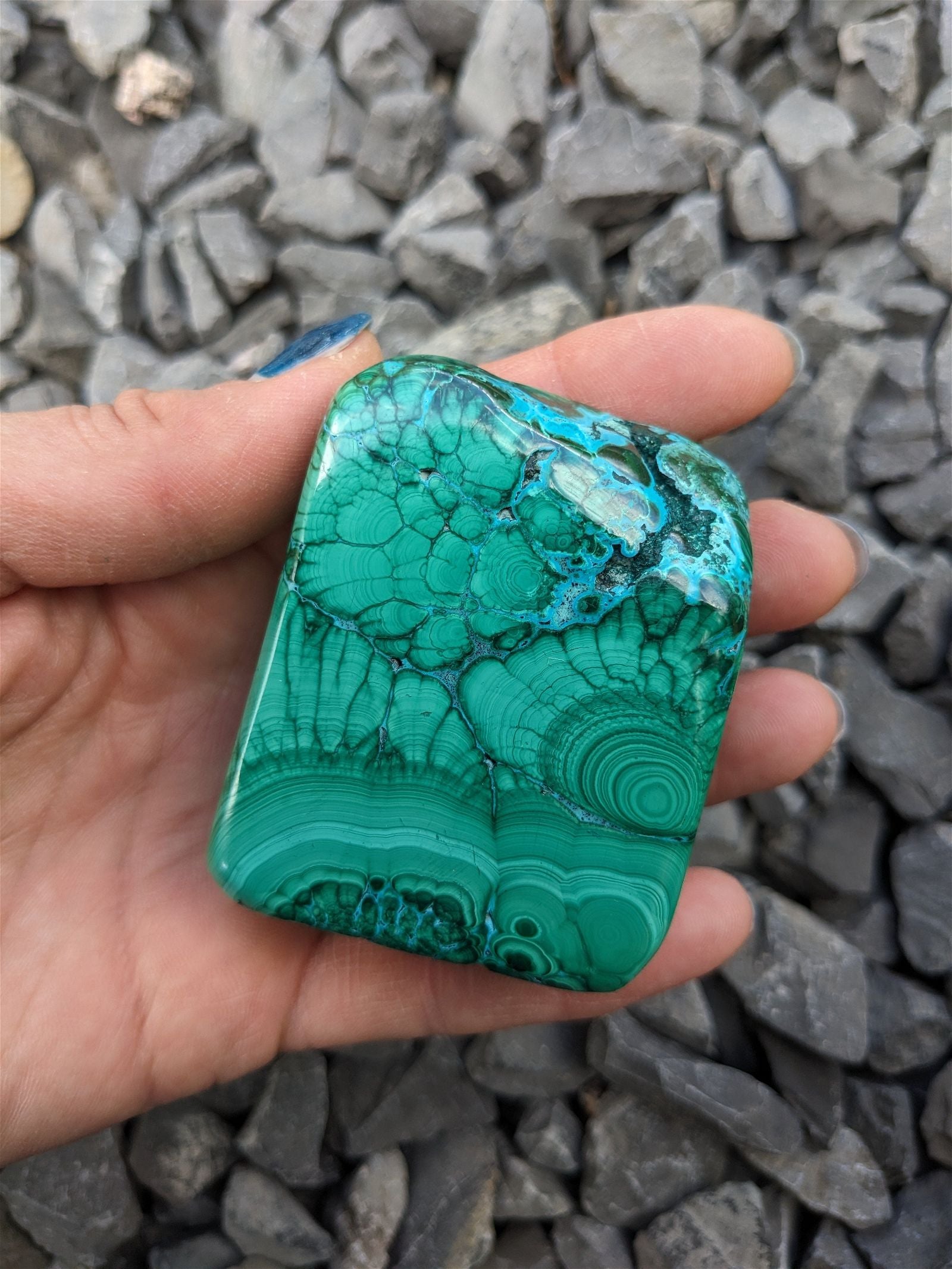 1 Malachite chrysocolle à poser - Aurore Lune 