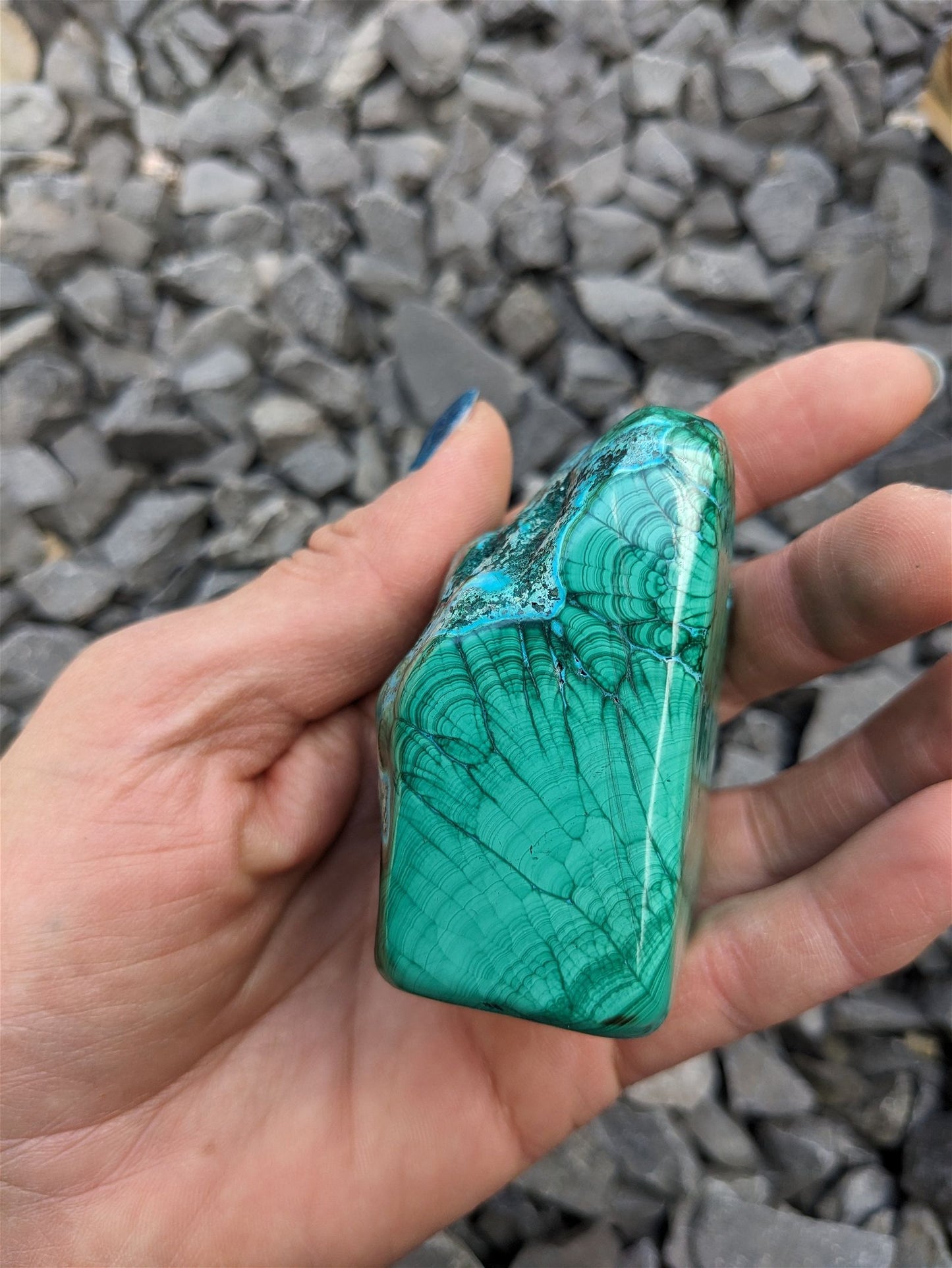 1 Malachite chrysocolle à poser - Aurore Lune 