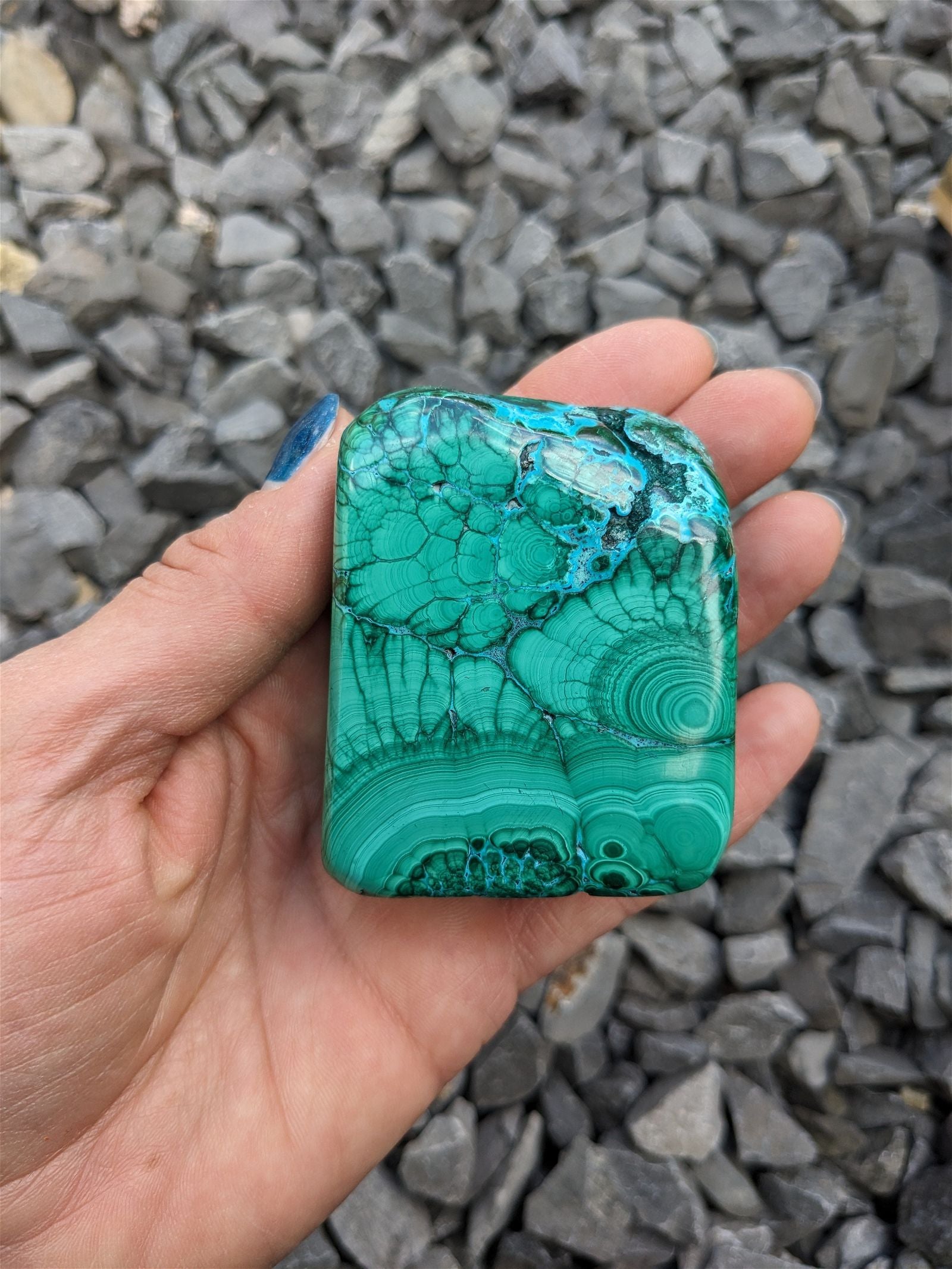 1 Malachite chrysocolle à poser - Aurore Lune 