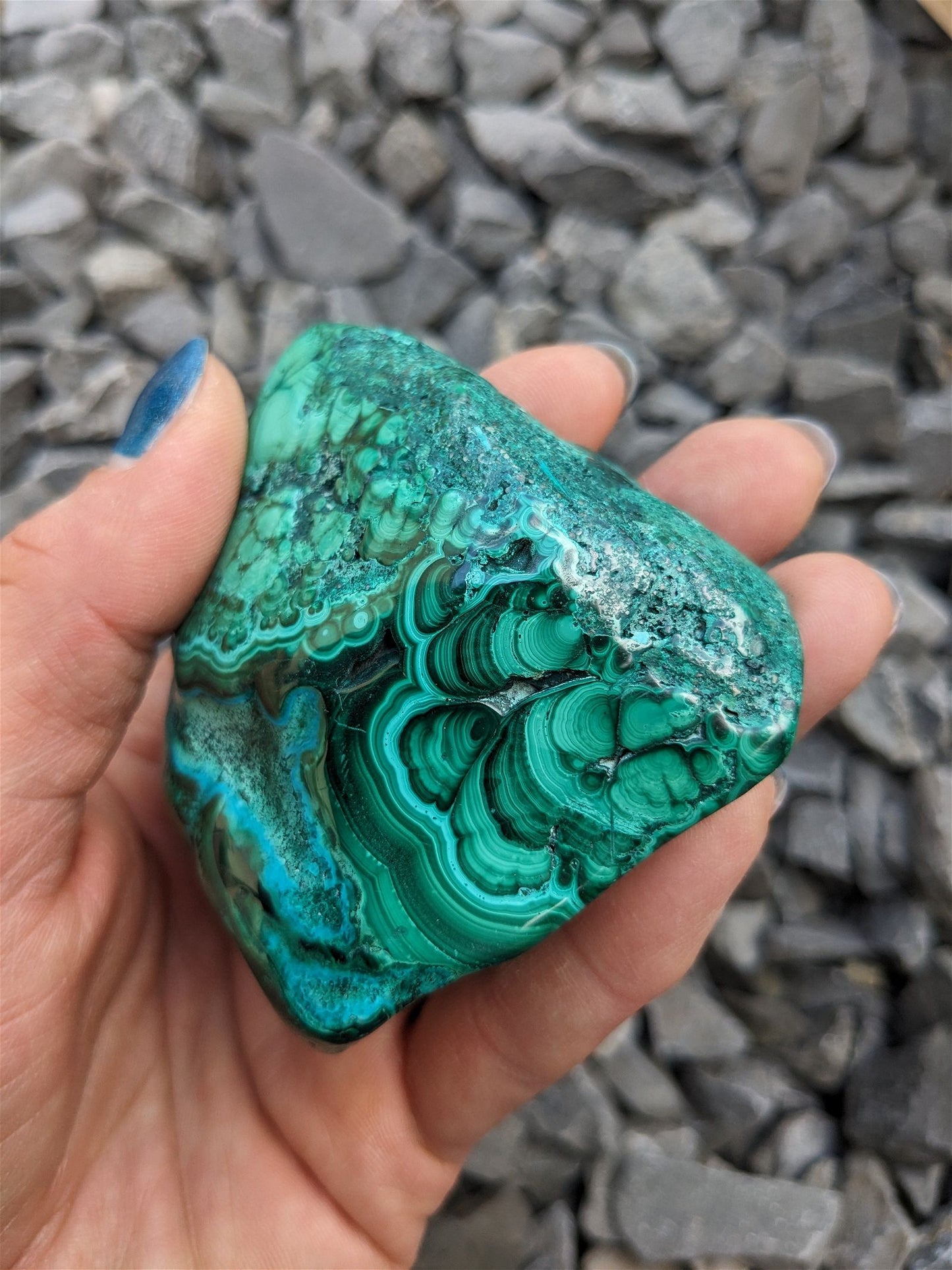 1 Malachite chrysocolle à poser - Aurore Lune 