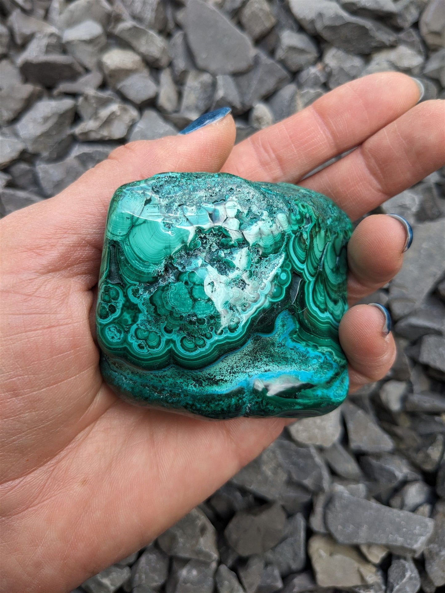 1 Malachite chrysocolle à poser - Aurore Lune 