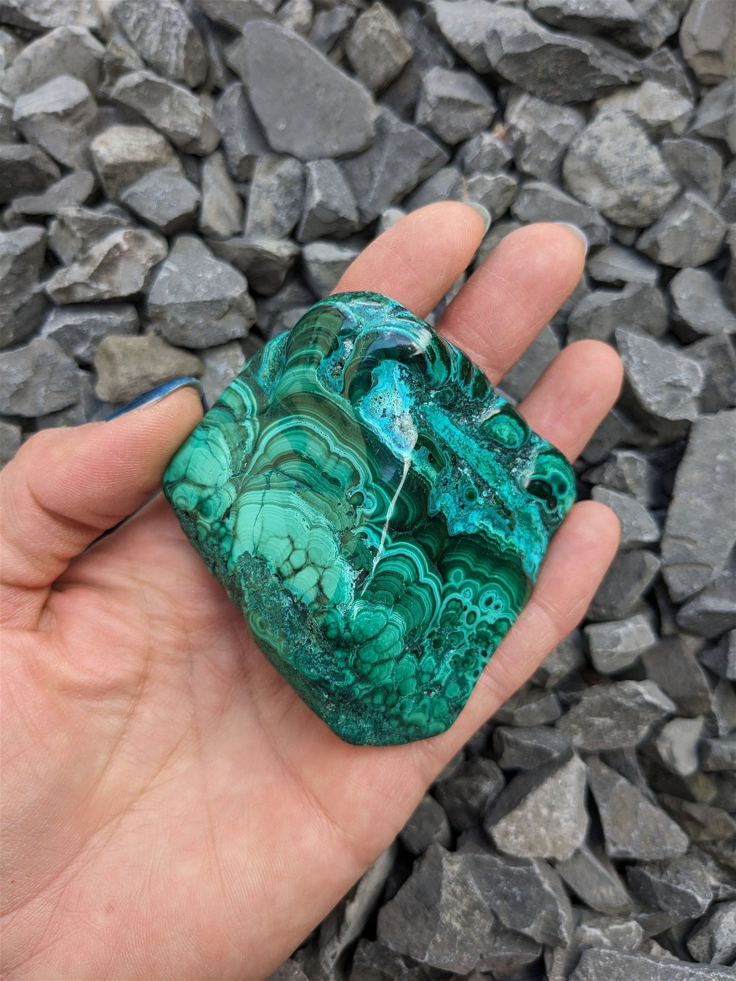 1 Malachite chrysocolle à poser - Aurore Lune 