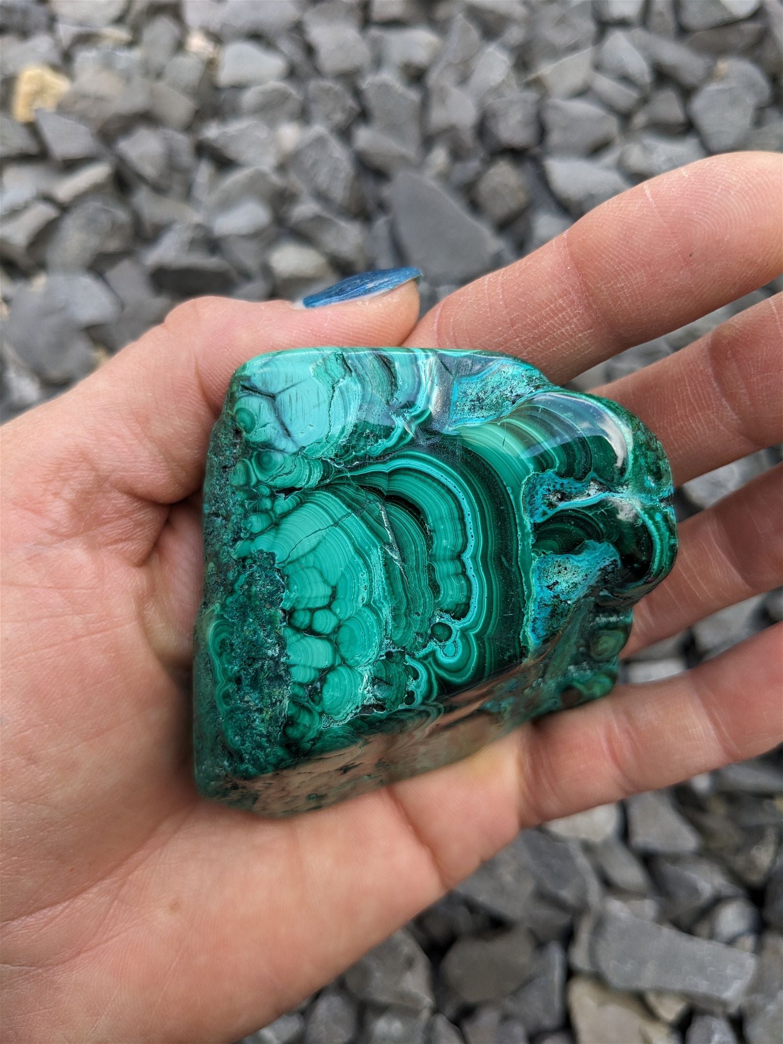 1 Malachite chrysocolle à poser - Aurore Lune 