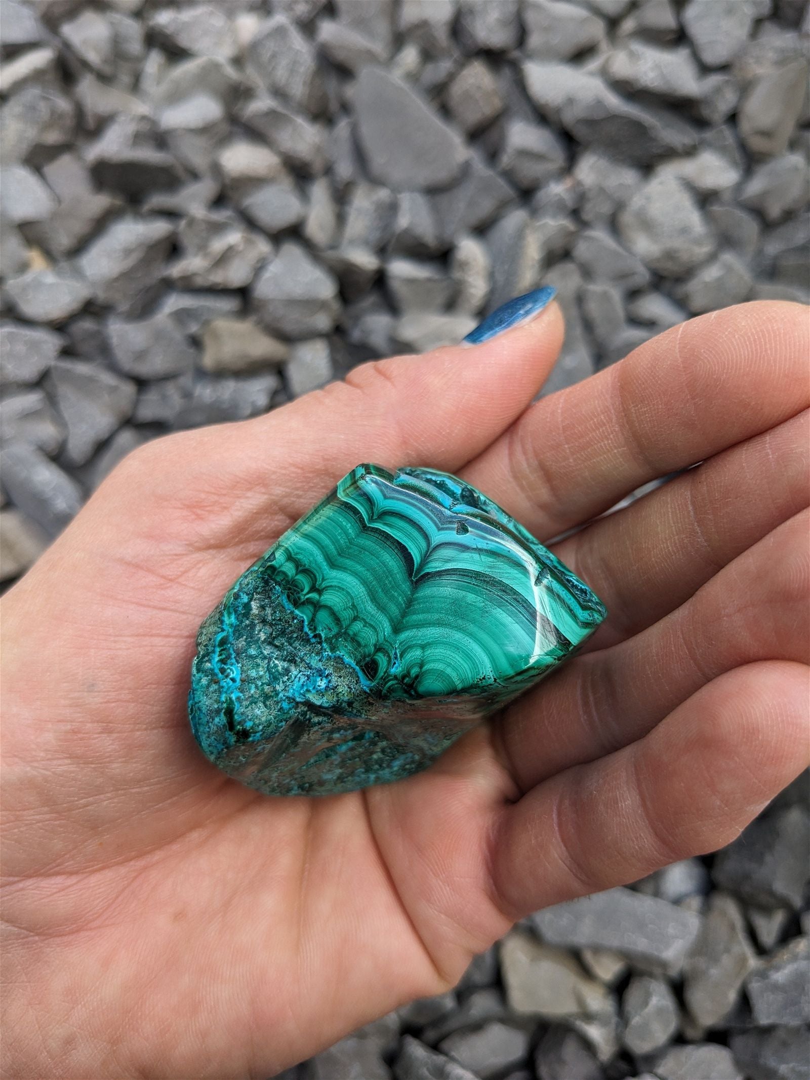 1 Malachite chrysocolle à poser - Aurore Lune 