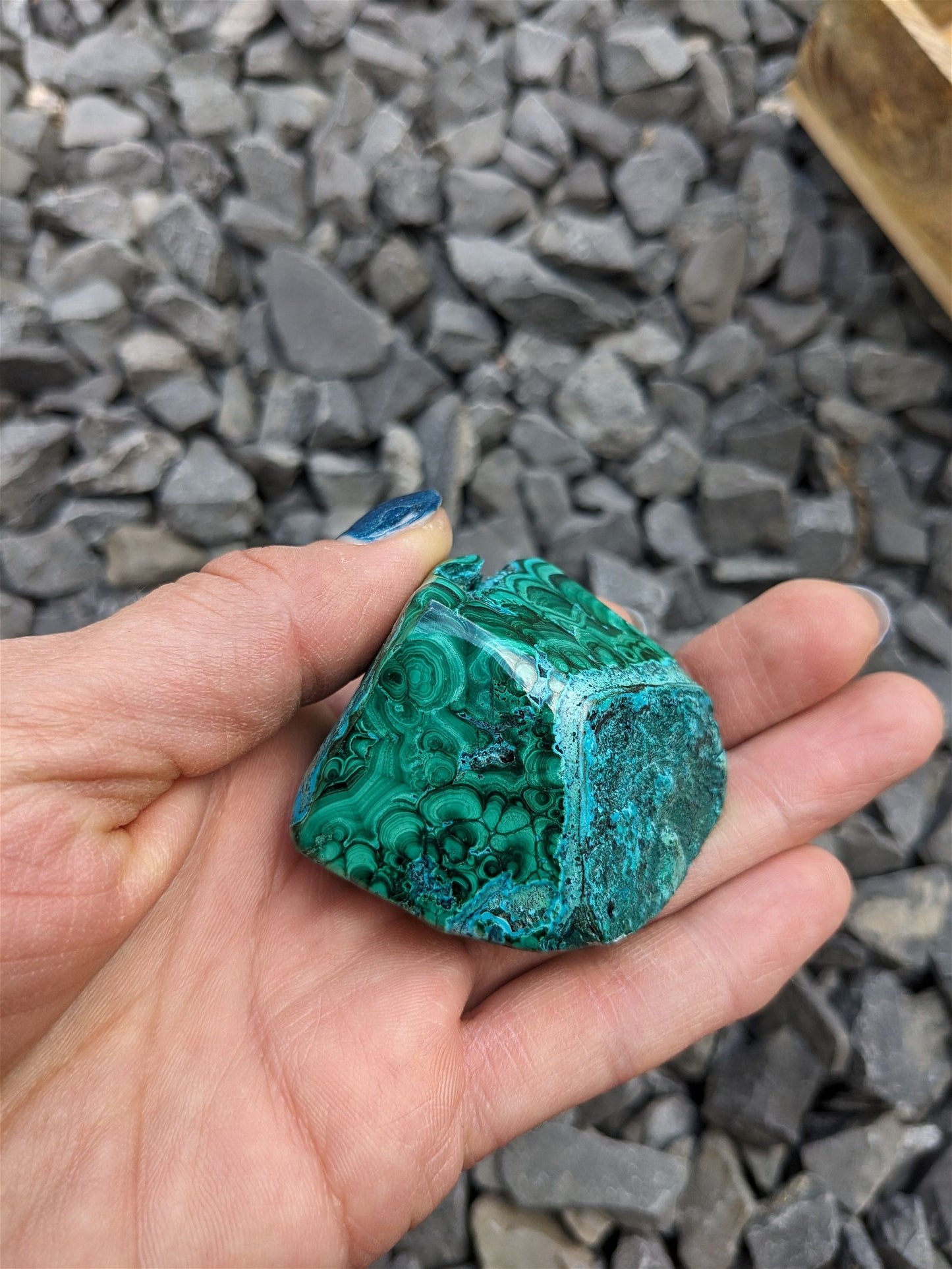 1 Malachite chrysocolle à poser - Aurore Lune 