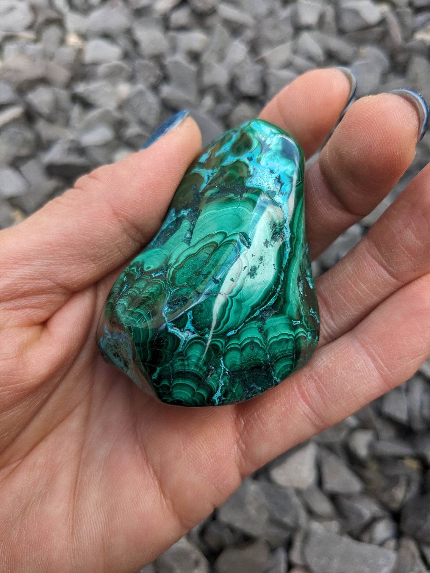 1 Malachite chrysocolle à poser - Aurore Lune 