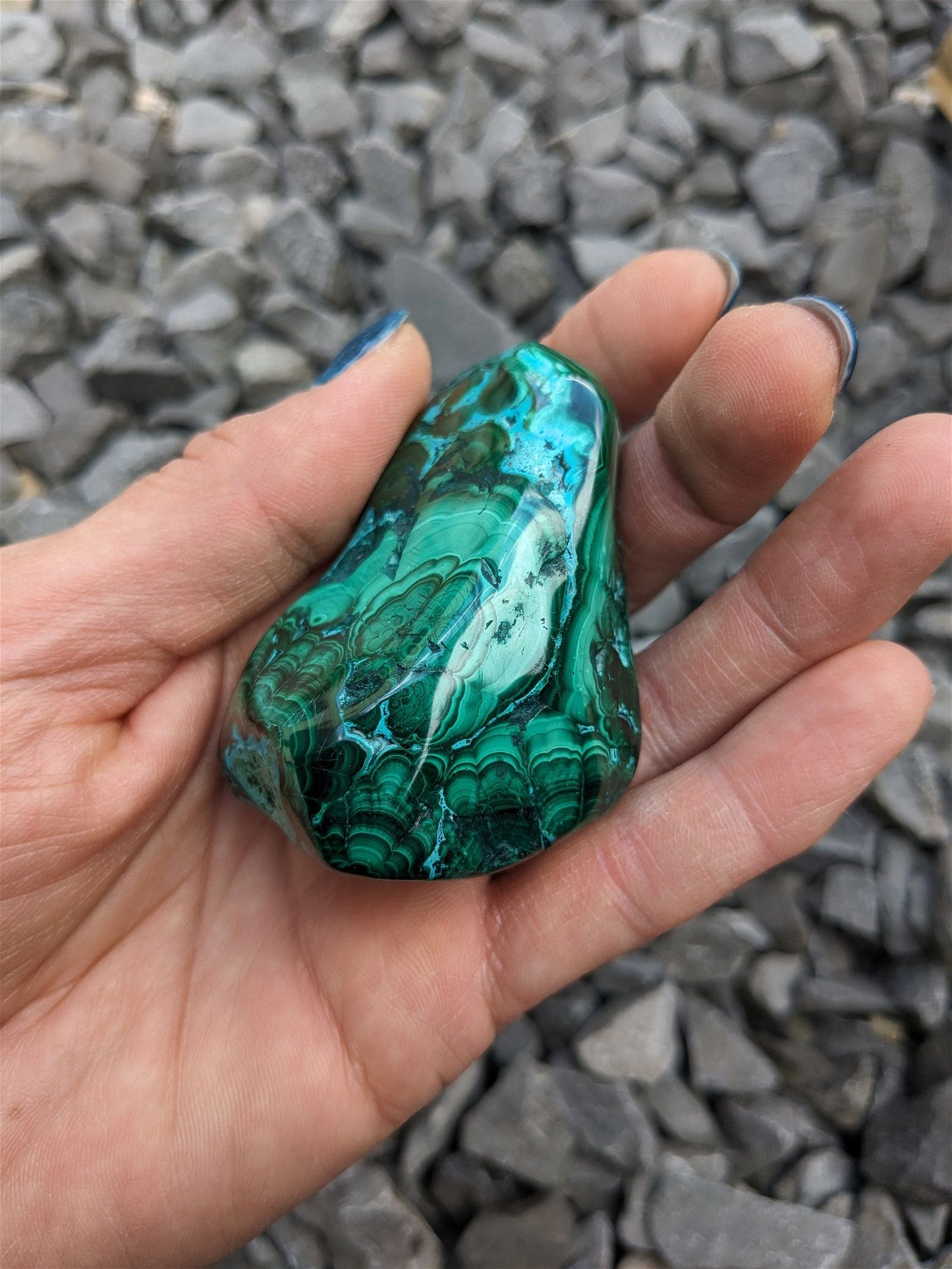 1 Malachite chrysocolle à poser - Aurore Lune 