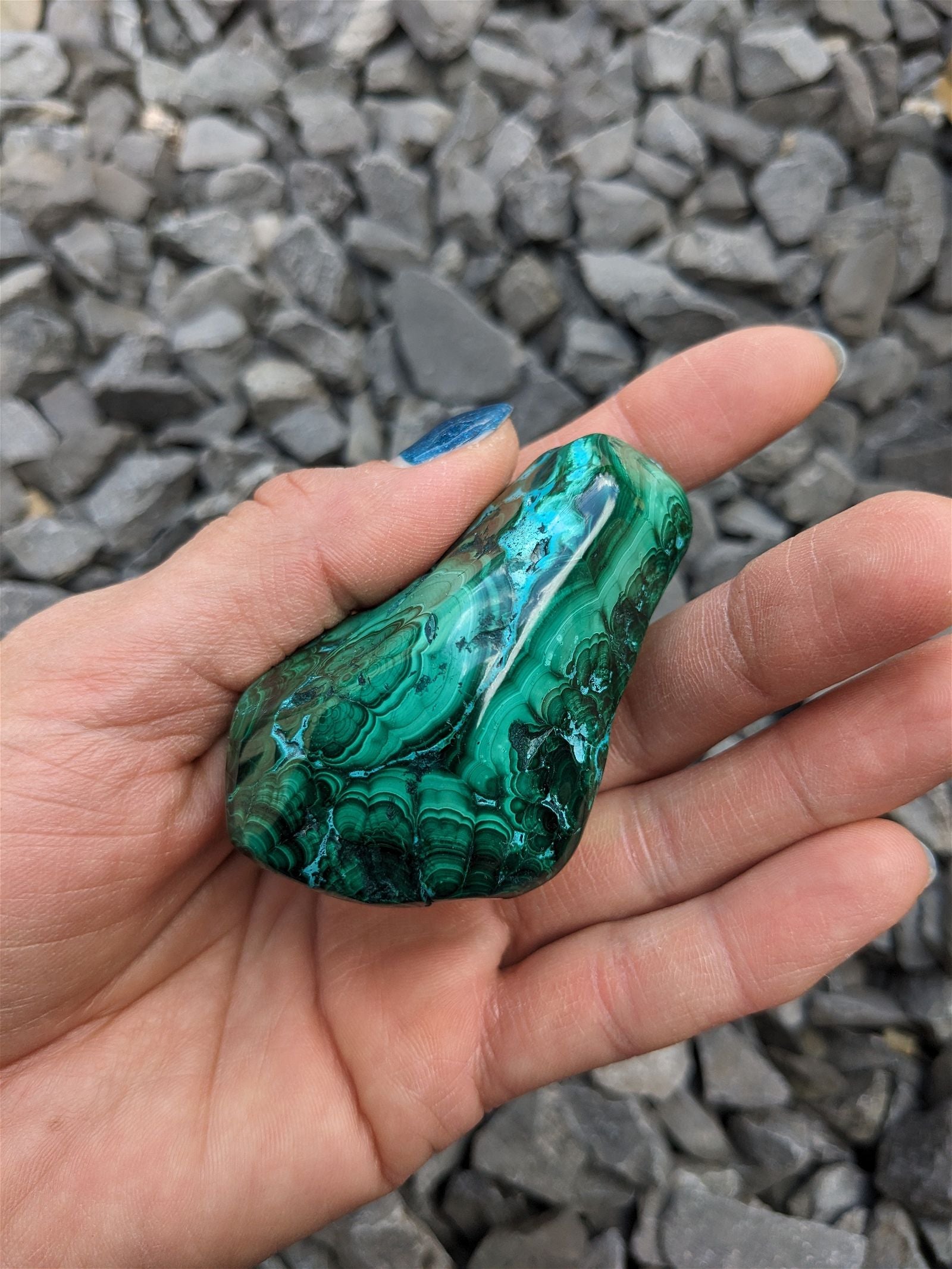 1 Malachite chrysocolle à poser - Aurore Lune 