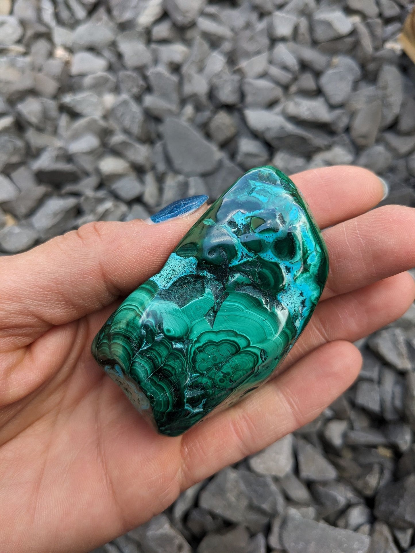 1 Malachite chrysocolle à poser - Aurore Lune 