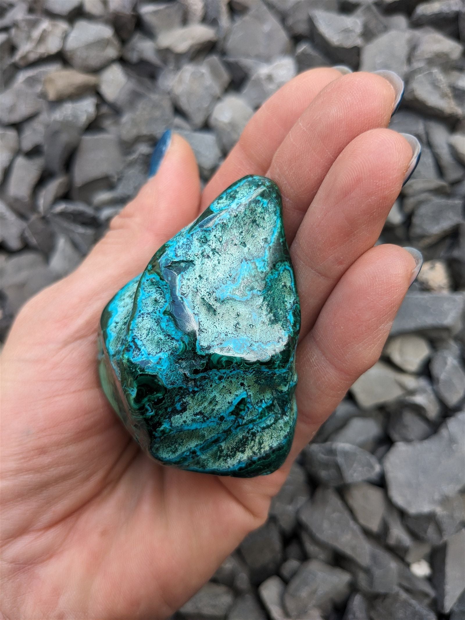 1 Malachite chrysocolle à poser - Aurore Lune 