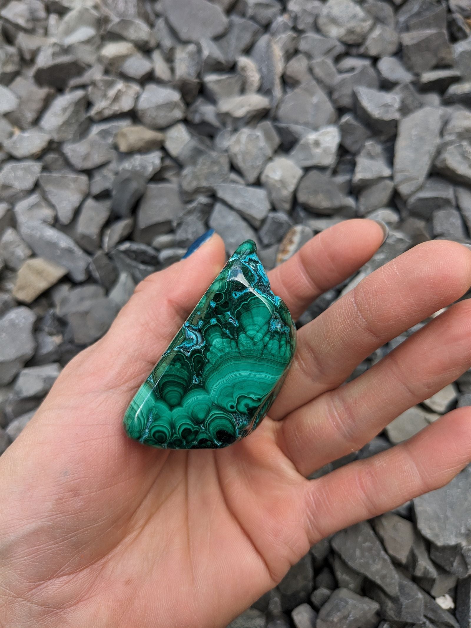 1 Malachite chrysocolle à poser - Aurore Lune 