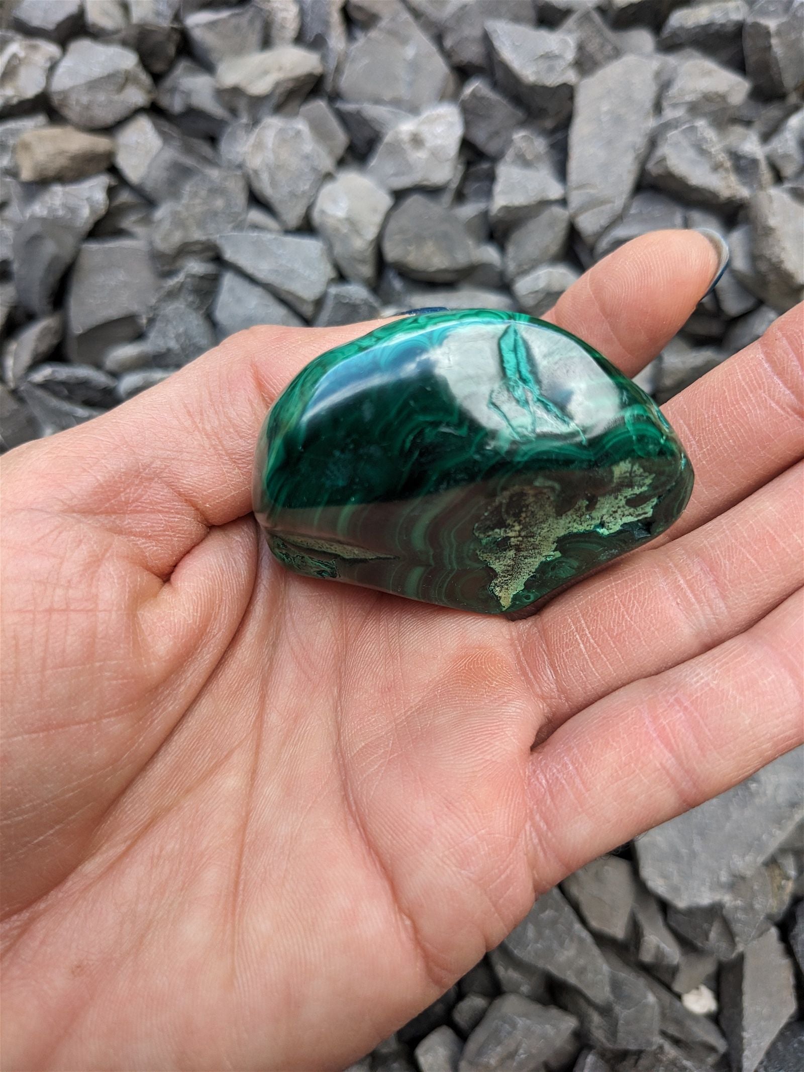 1 Malachite chrysocolle à poser - Aurore Lune 