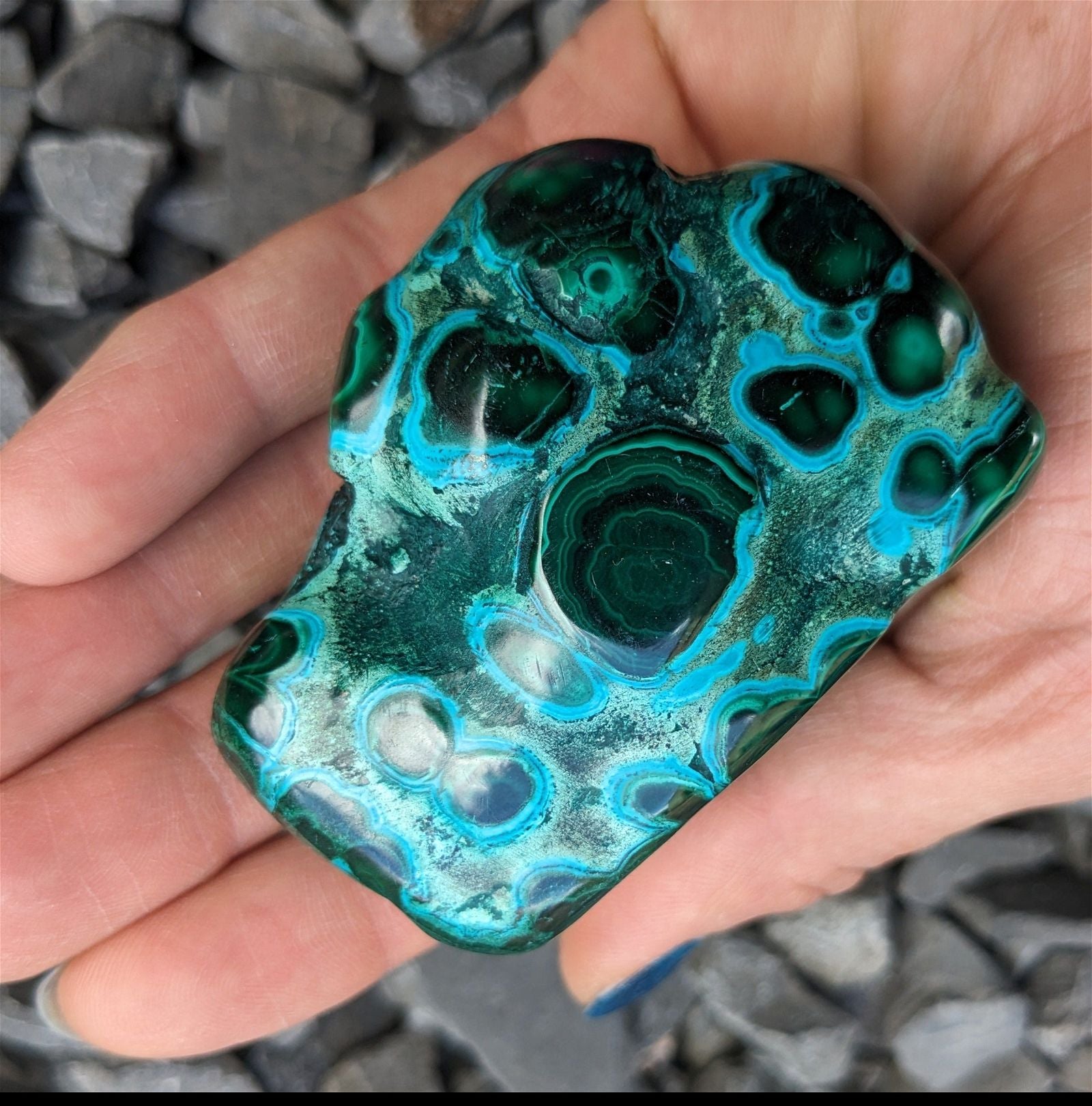 1 Malachite chrysocolle à poser - Aurore Lune 