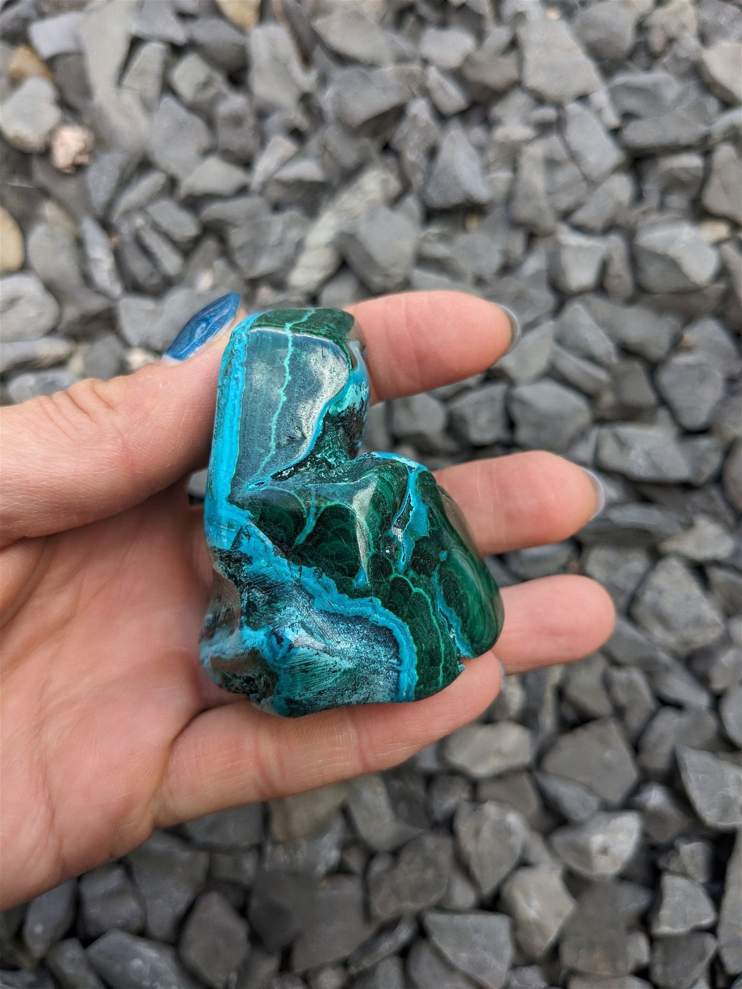 1 Malachite chrysocolle à poser - Aurore Lune 