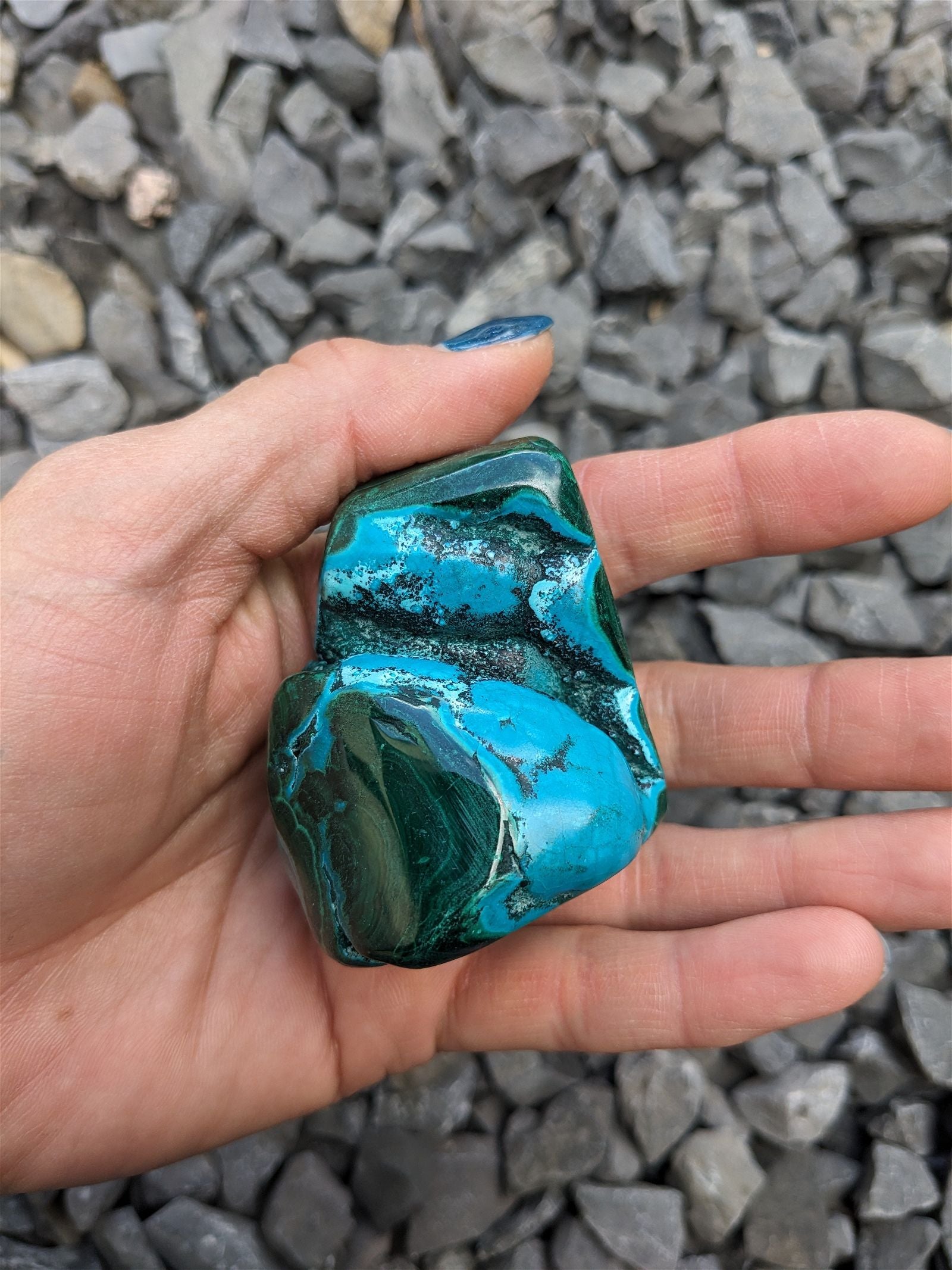 1 Malachite chrysocolle à poser - Aurore Lune 