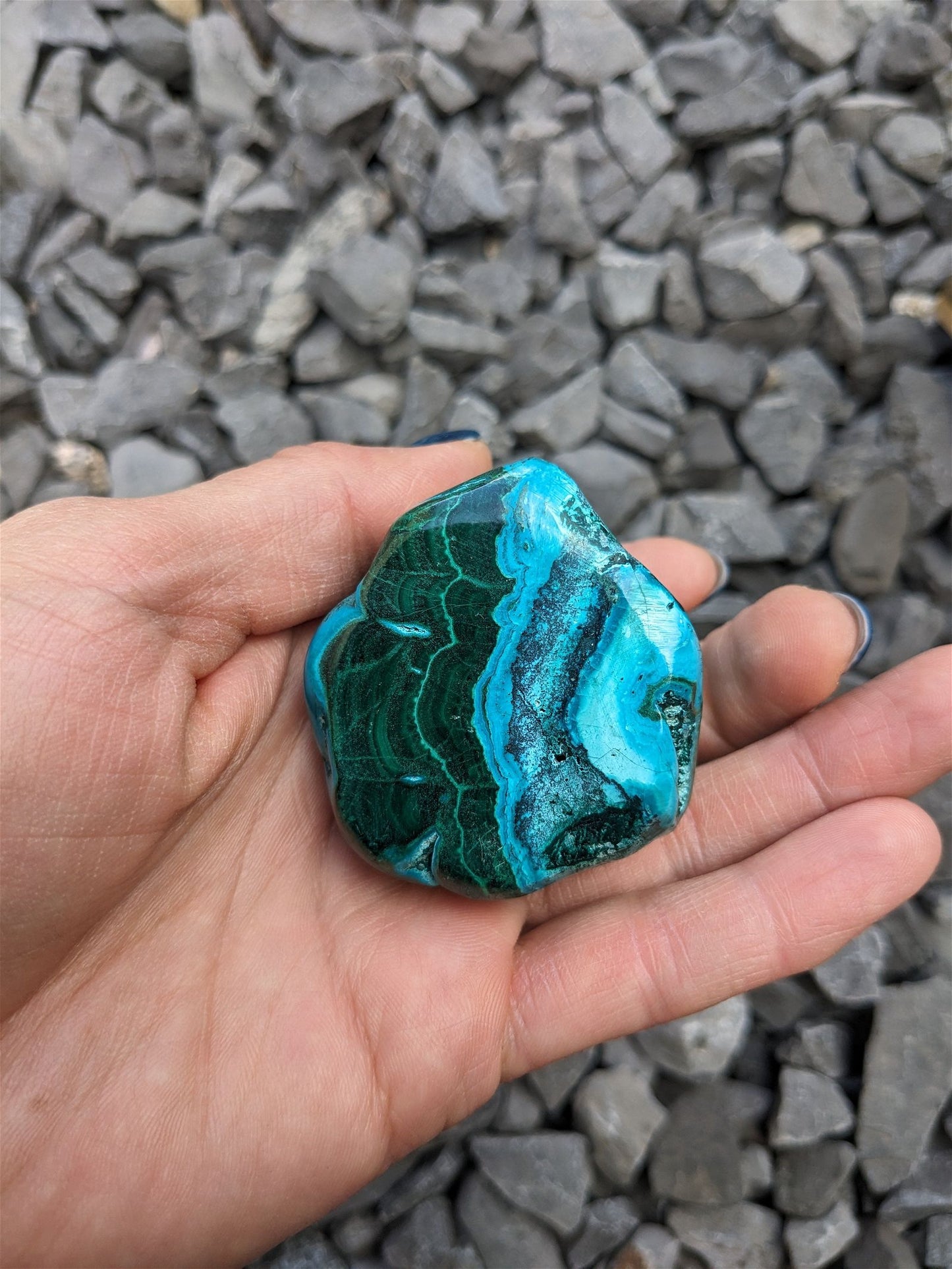 1 Malachite chrysocolle à poser - Aurore Lune 