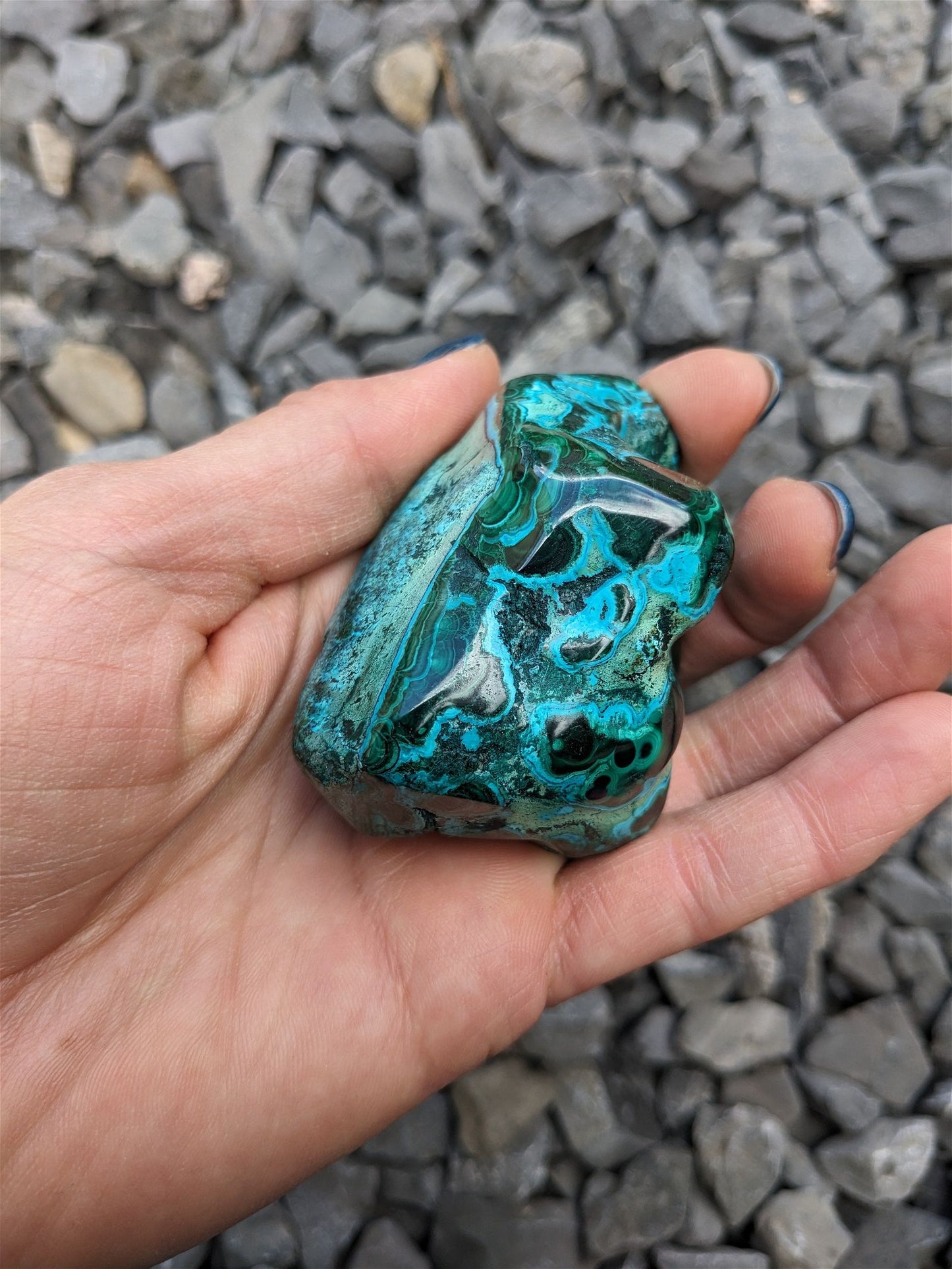 1 Malachite chrysocolle à poser - Aurore Lune 