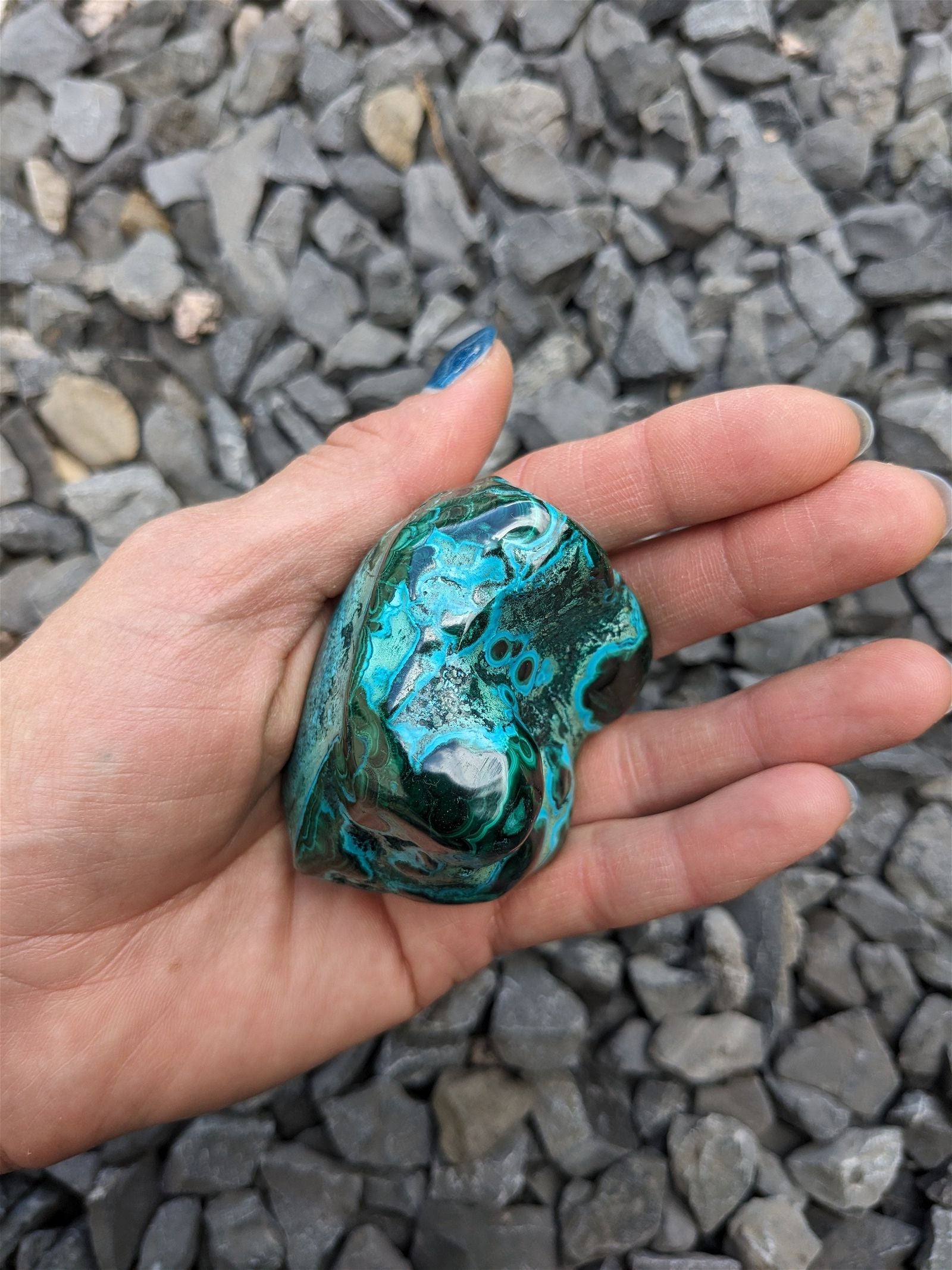 1 Malachite chrysocolle à poser - Aurore Lune 