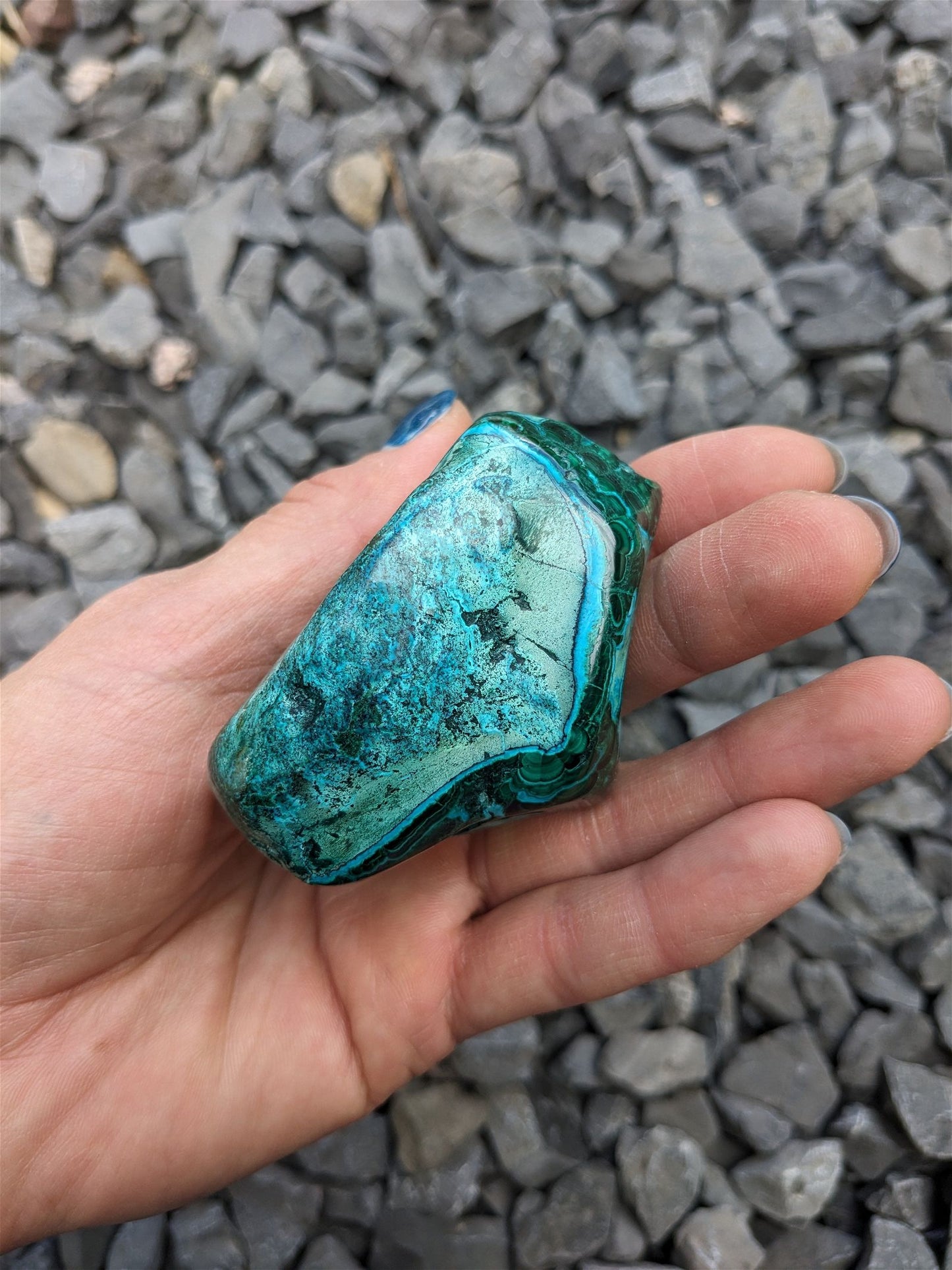 1 Malachite chrysocolle à poser - Aurore Lune 