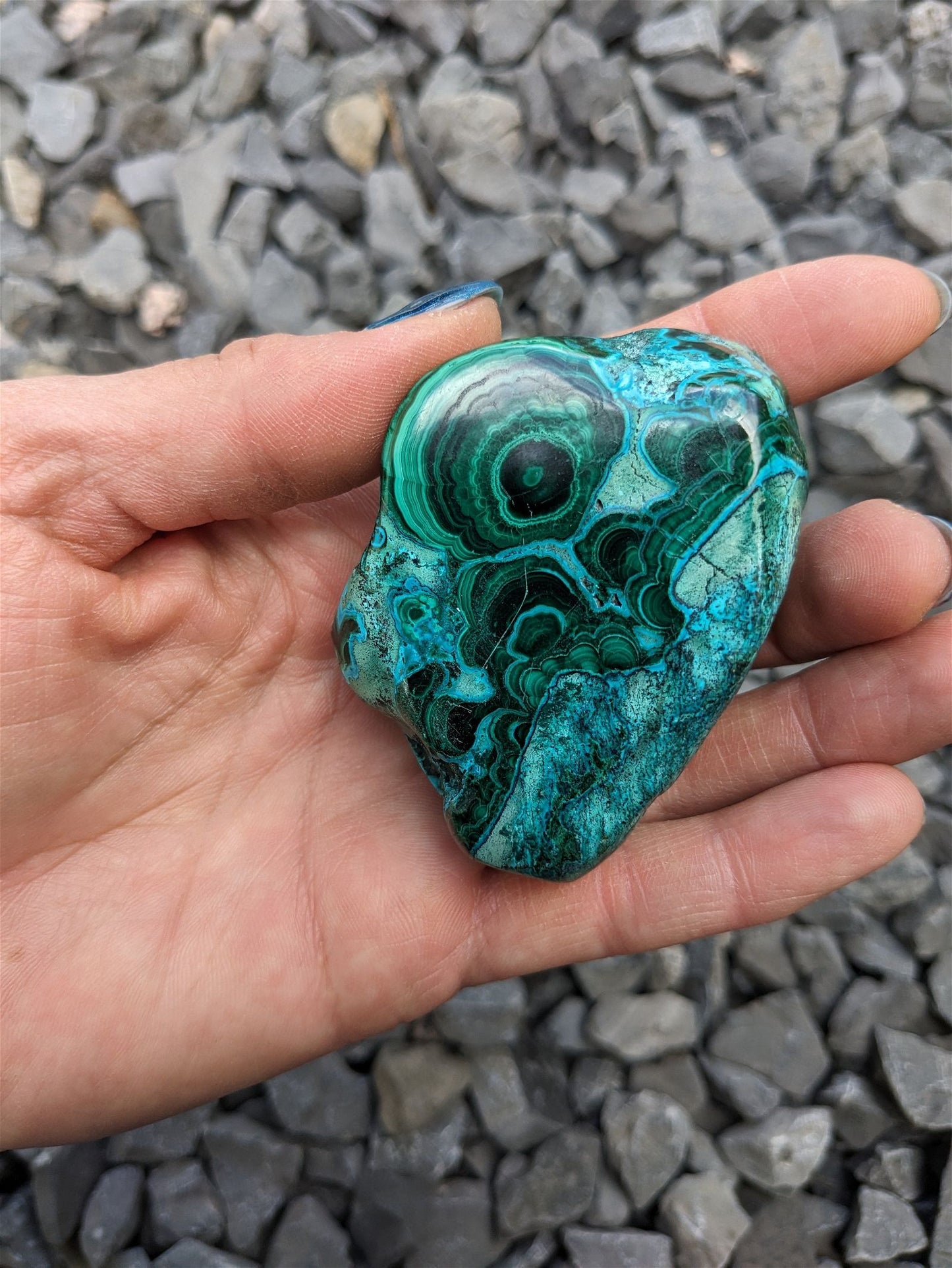 1 Malachite chrysocolle à poser - Aurore Lune 