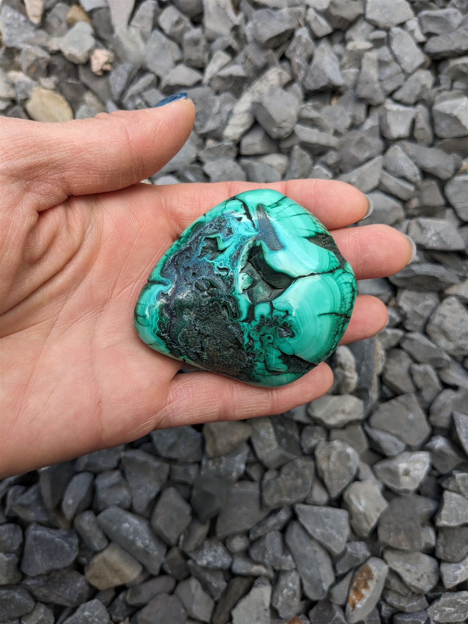 1 Malachite chrysocolle à poser - Aurore Lune 