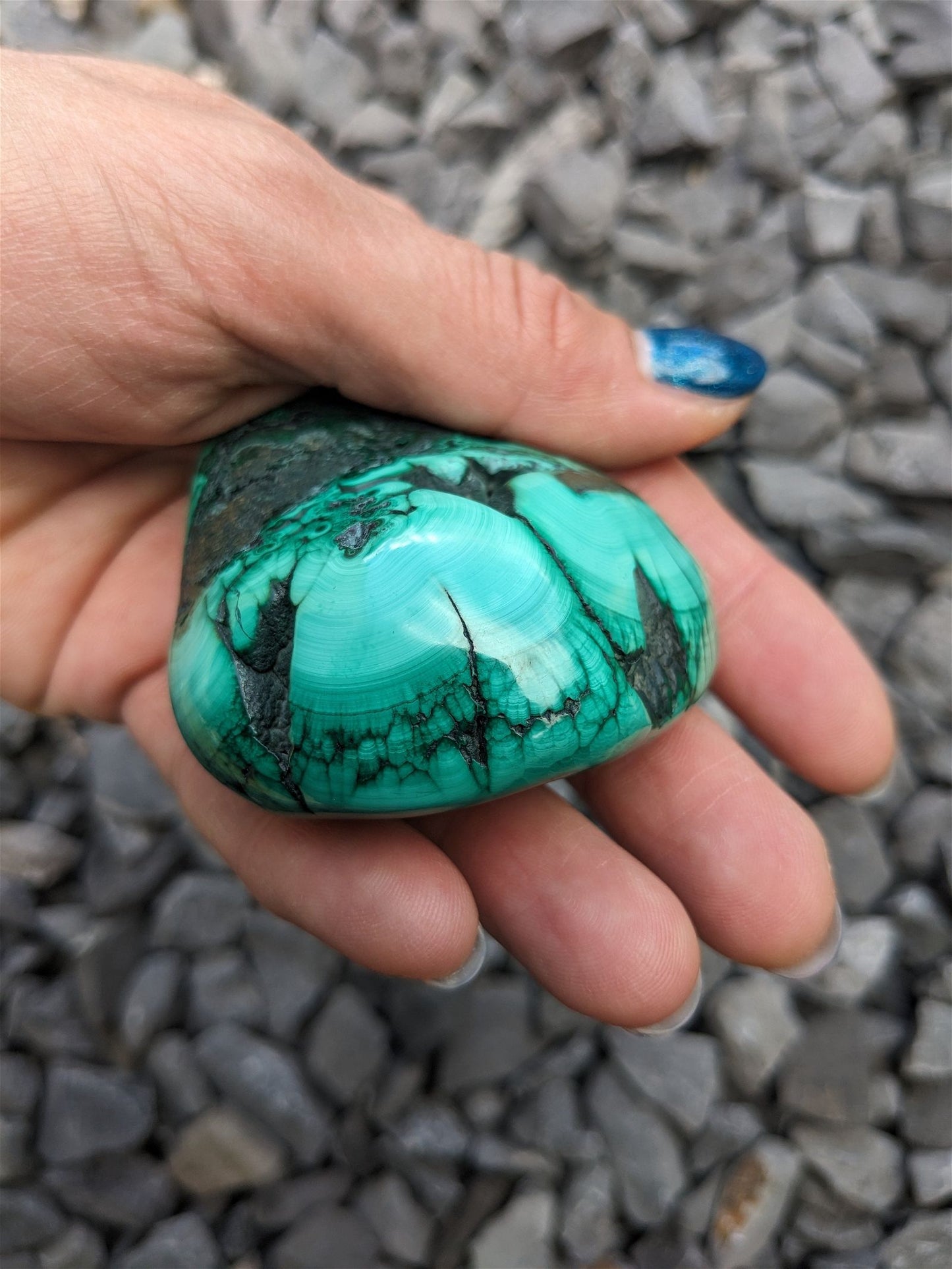 1 Malachite chrysocolle à poser - Aurore Lune 