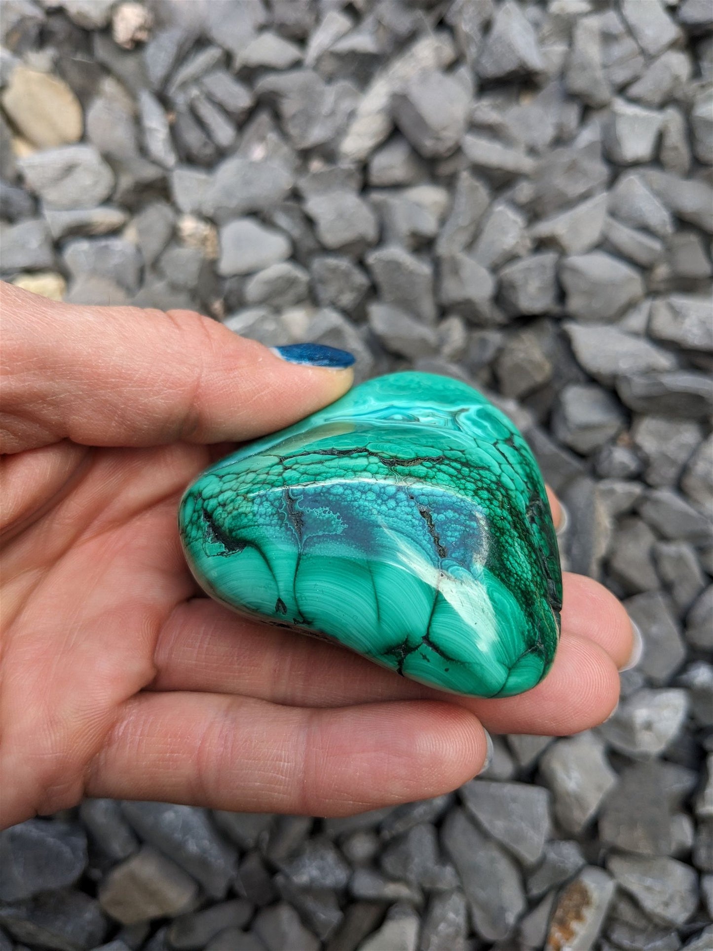 1 Malachite chrysocolle à poser - Aurore Lune 