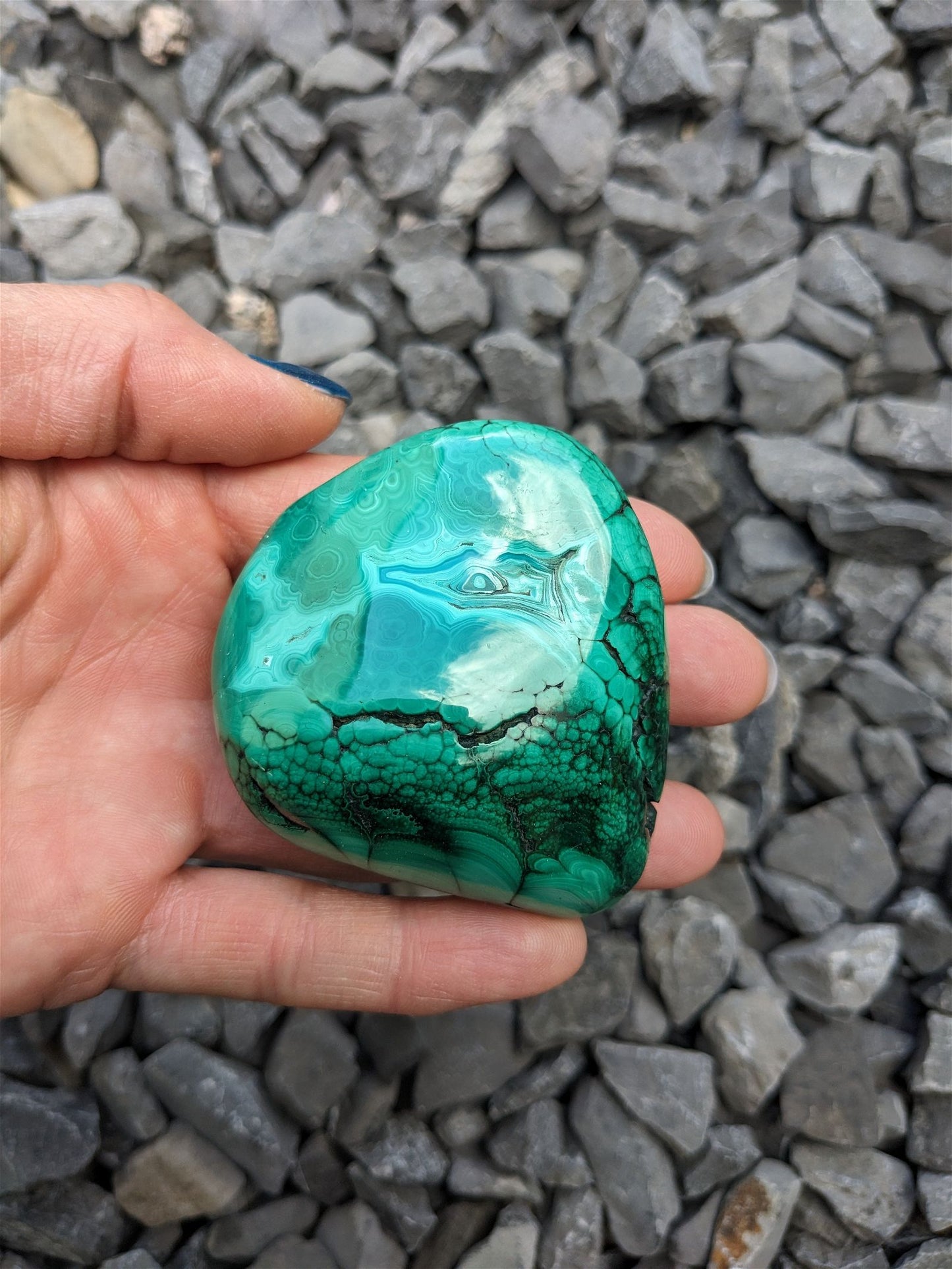 1 Malachite chrysocolle à poser - Aurore Lune 