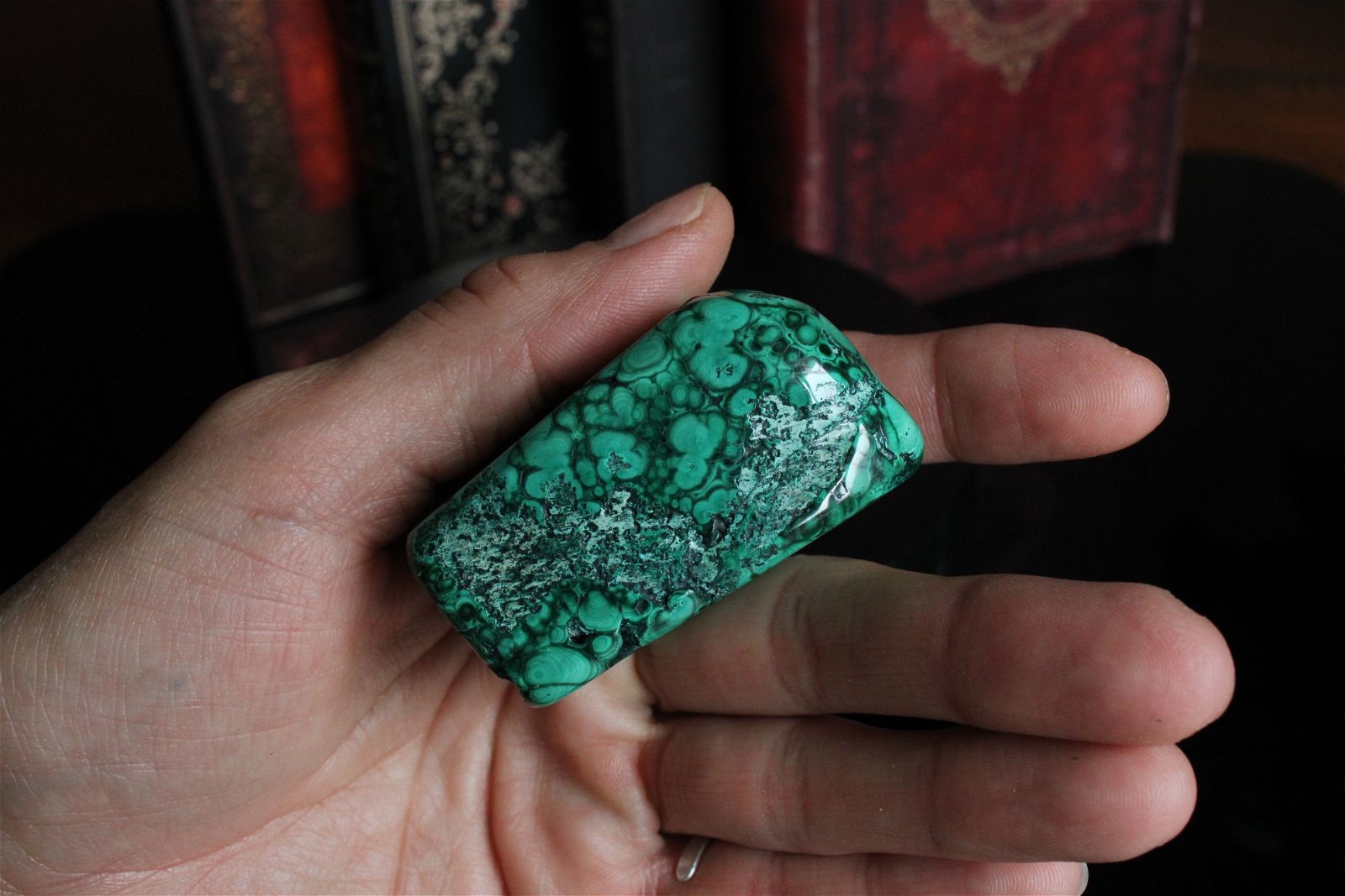 1 Malachite chrysocolle à poser 5.5 cm - Aurore Lune 