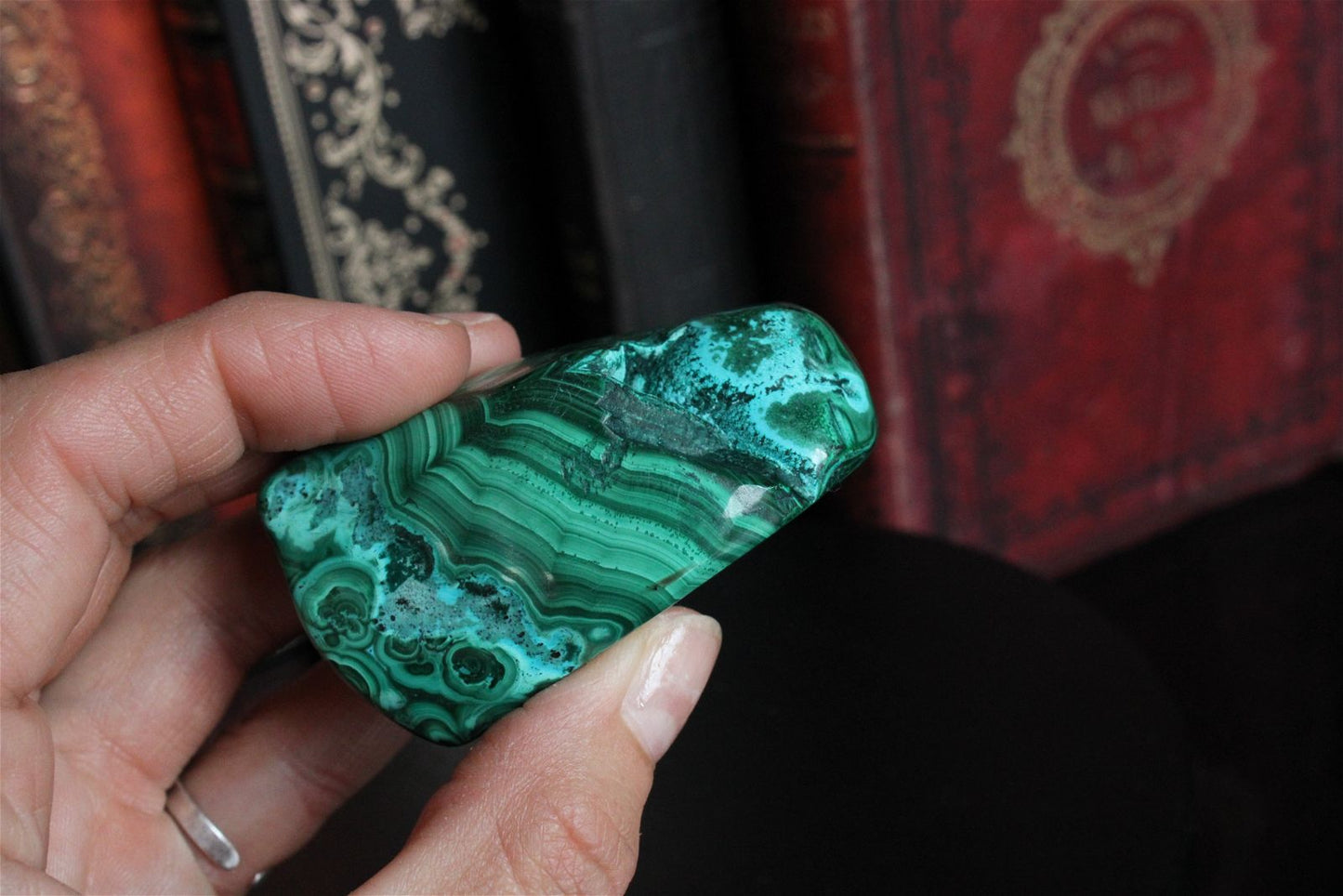 1 Malachite chrysocolle à poser 6.5 cm - Aurore Lune 