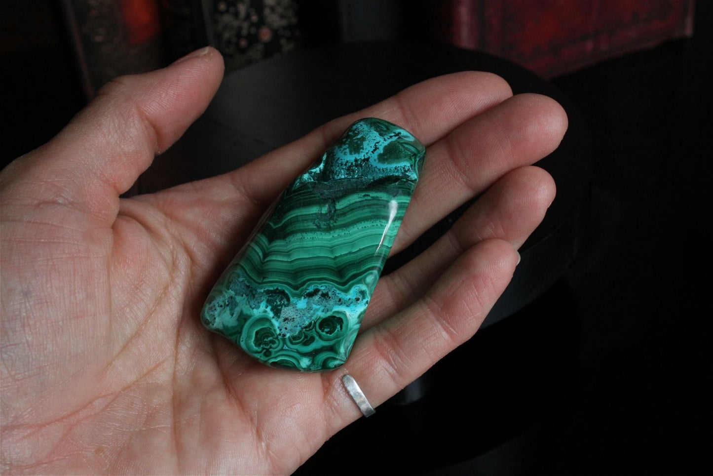 1 Malachite chrysocolle à poser 6.5 cm - Aurore Lune 