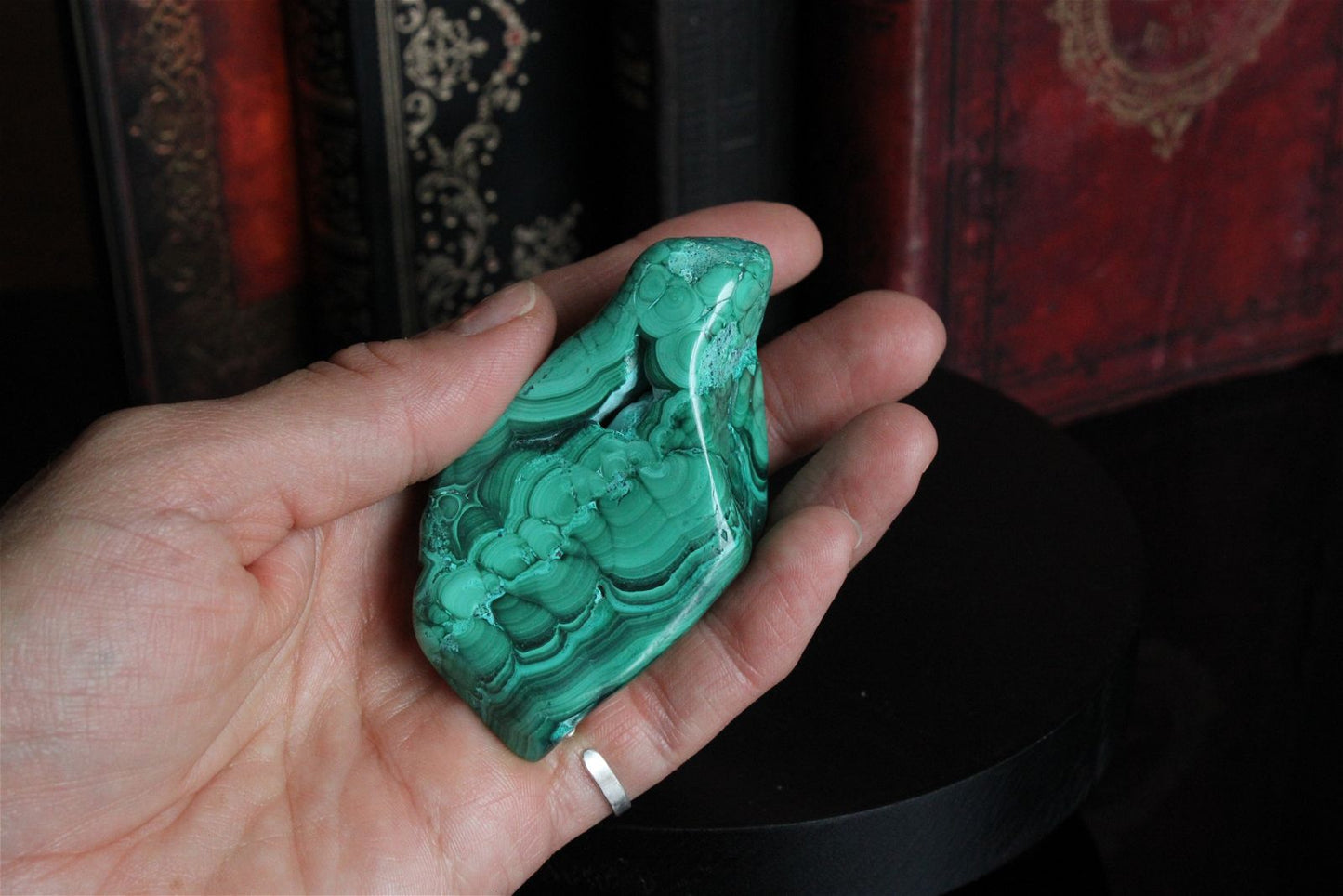 1 Malachite chrysocolle à poser 8 cm - Aurore Lune 