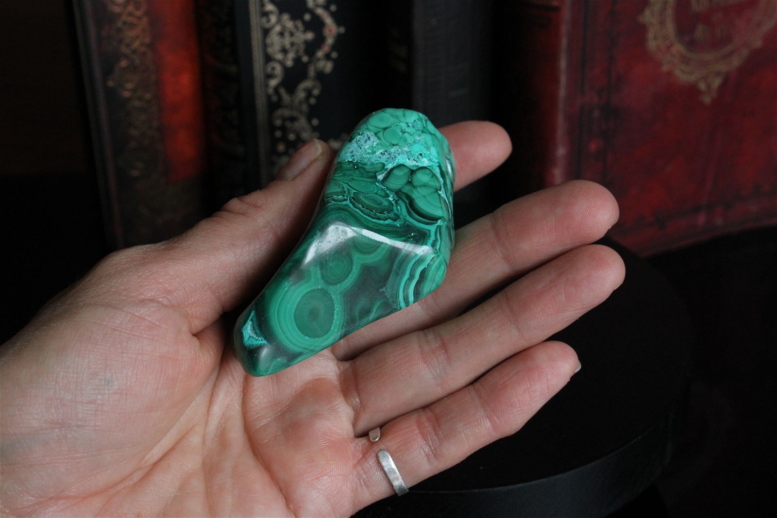 1 Malachite chrysocolle à poser 8 cm - Aurore Lune 