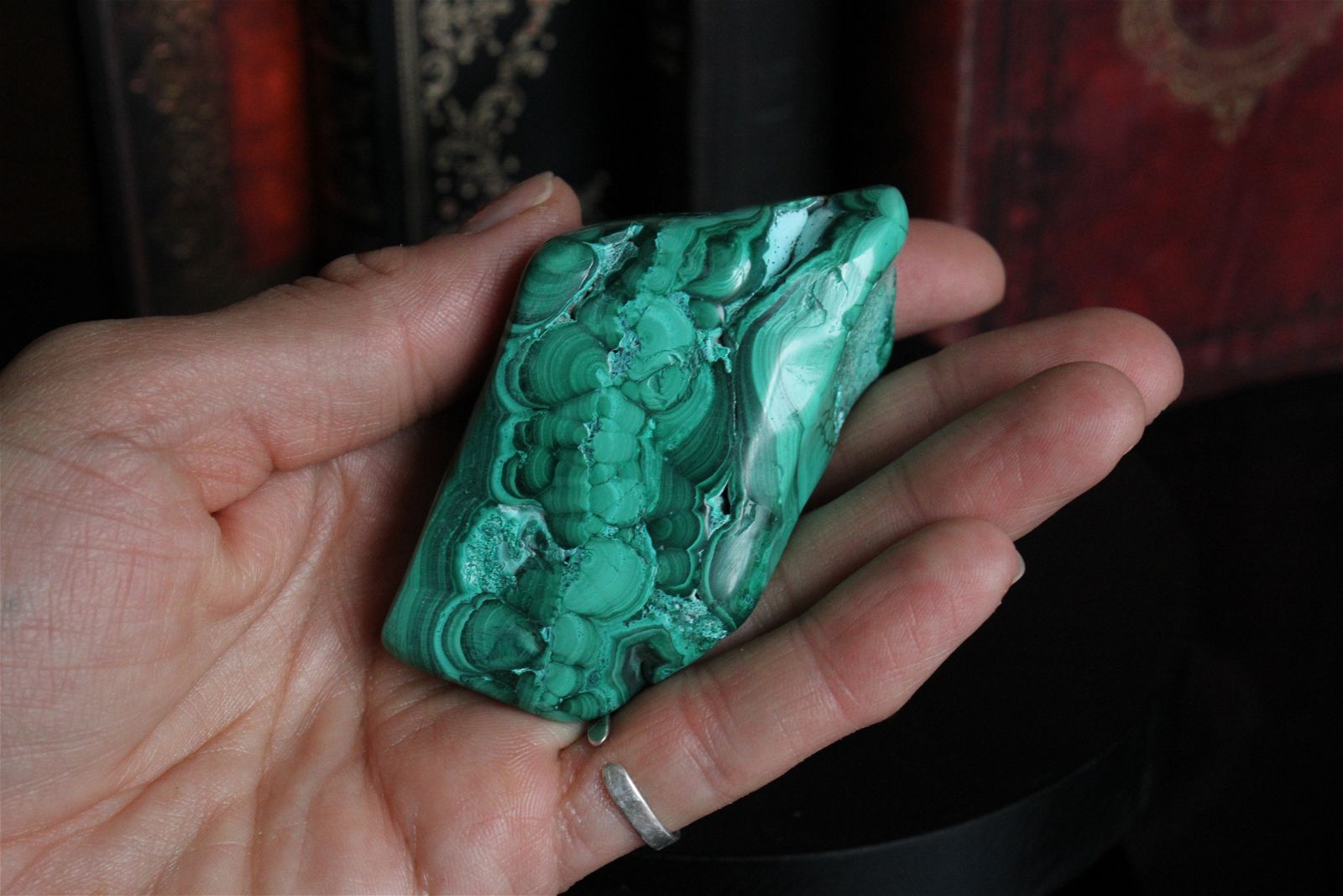 1 Malachite chrysocolle à poser 8 cm - Aurore Lune 