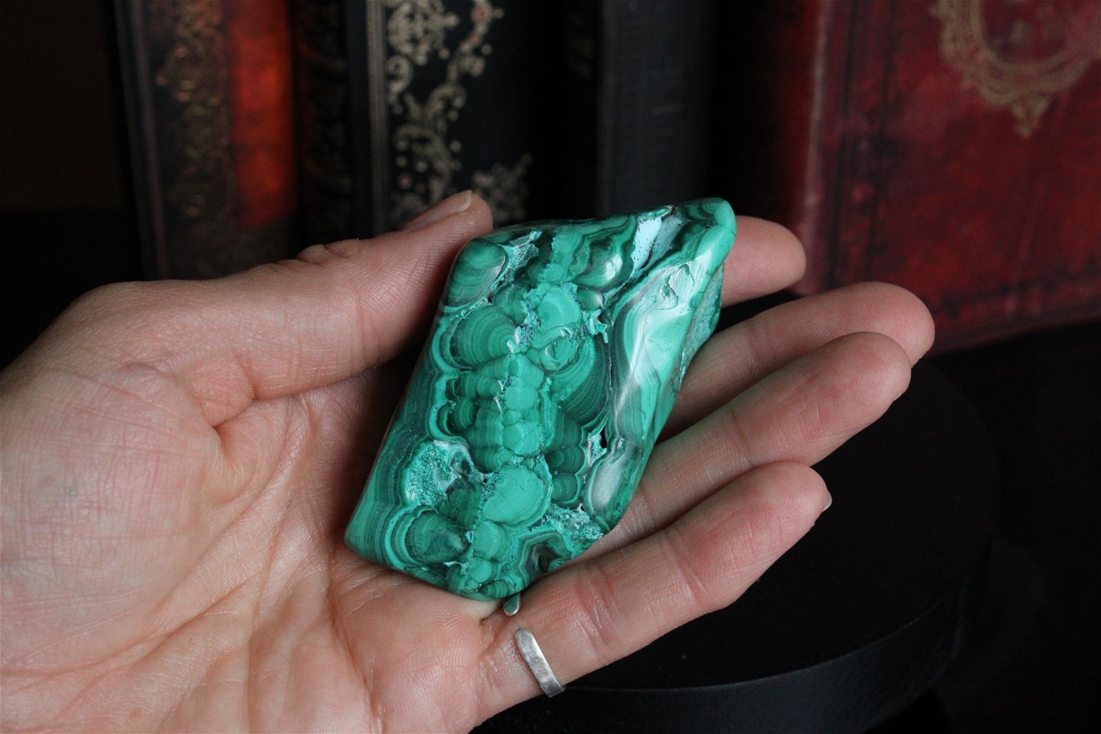 1 Malachite chrysocolle à poser 8 cm - Aurore Lune 