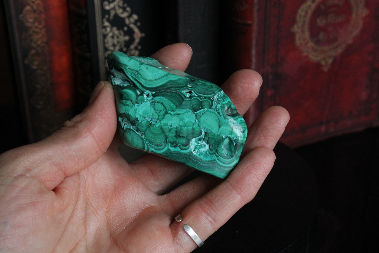 1 Malachite chrysocolle à poser 8 cm - Aurore Lune 