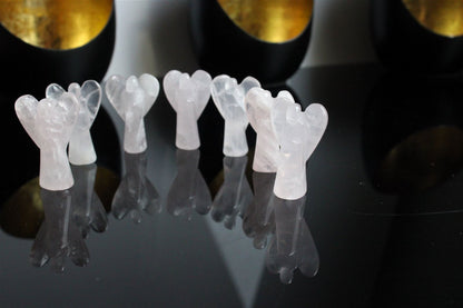 1 Petit ange en quartz rose 3-4 cm - Aurore Lune 