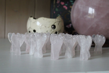 1 Petit ange en quartz rose 3-4 cm - Aurore Lune 