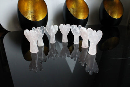 1 Petit ange en quartz rose 3-4 cm - Aurore Lune 