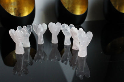 1 Petit ange en quartz rose 3-4 cm - Aurore Lune 