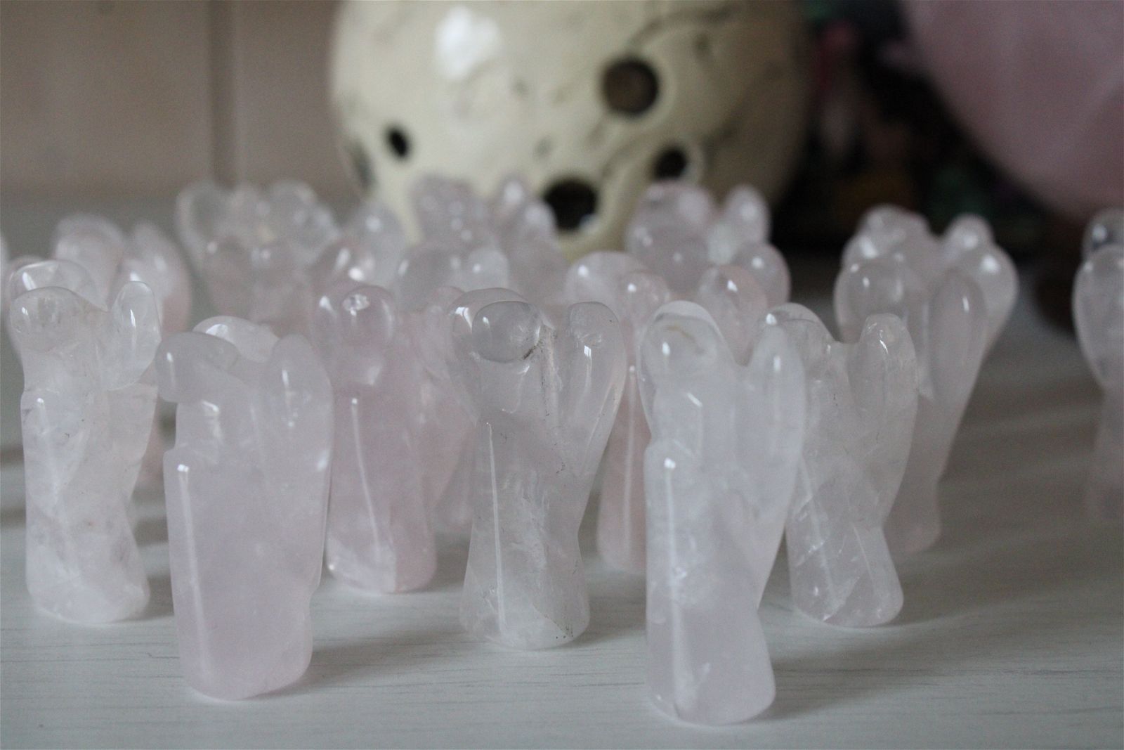 1 Petit ange en quartz rose 3-4 cm - Aurore Lune 