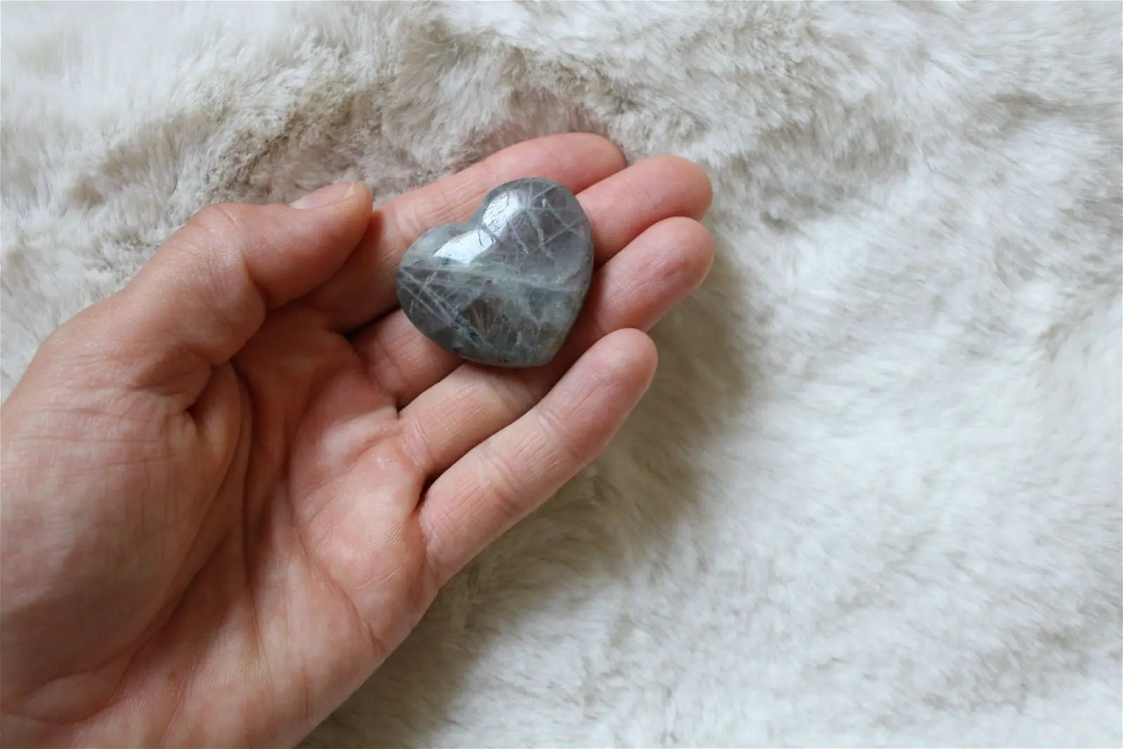 1 Petit coeur labradorite CONFORME PHOTO - Aurore Lune 