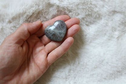 1 Petit coeur labradorite CONFORME PHOTO - Aurore Lune 