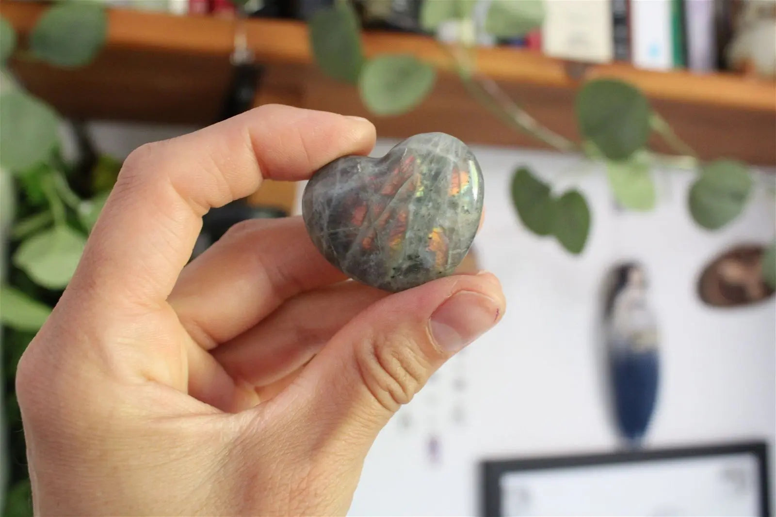 1 Petit coeur labradorite CONFORME PHOTO - Aurore Lune 