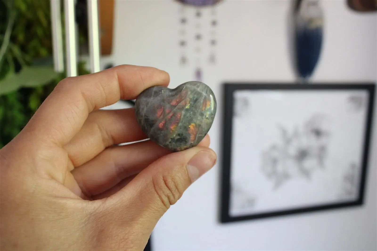 1 Petit coeur labradorite CONFORME PHOTO - Aurore Lune 
