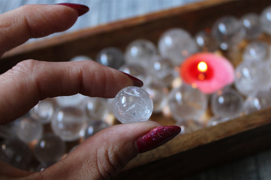 1 Sphère en cristal de roche PETITE - Aurore Lune 