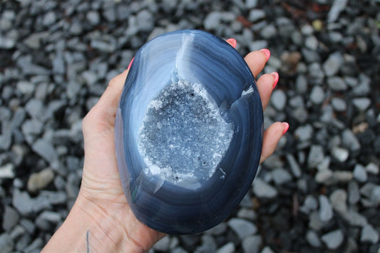 1 agate cristallisée 972 grammes - Aurore Lune 