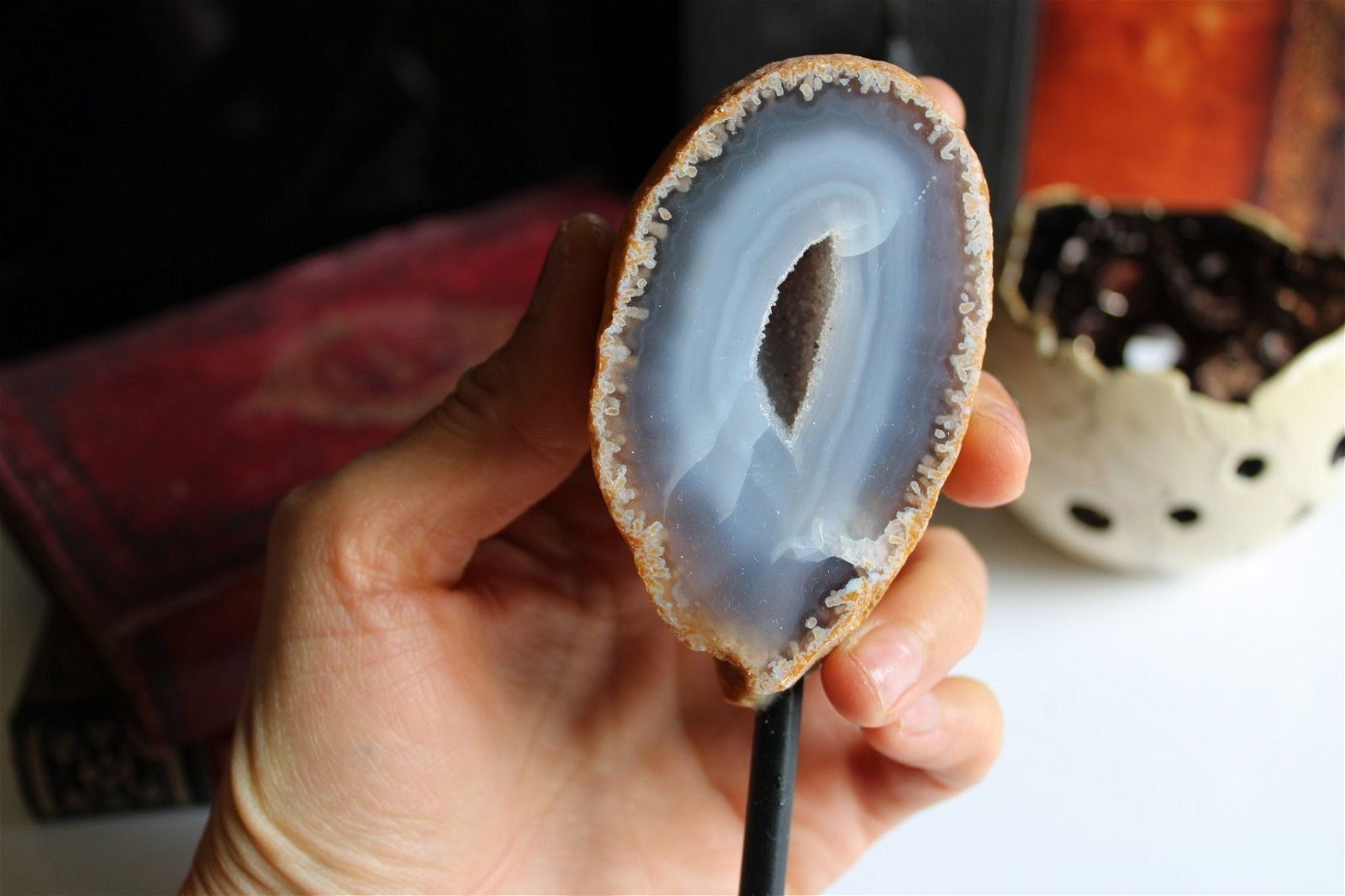 1 agate sur socle - Aurore Lune 